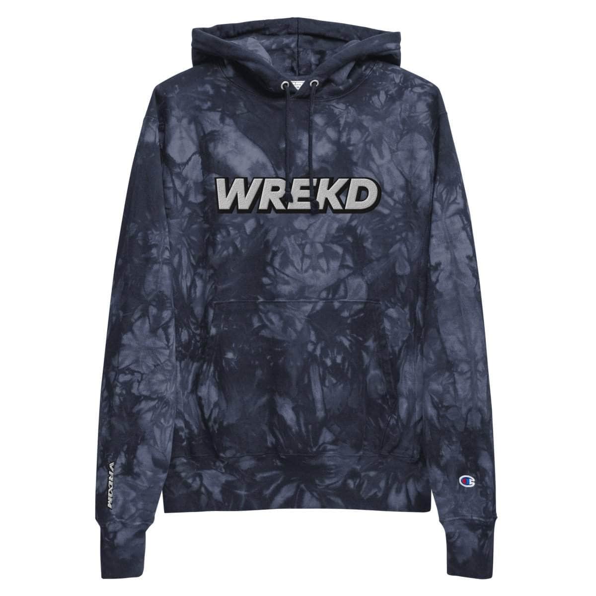  WREKD x VROOM Unisex Champion Tie-dye Hoodie、mySite、merchandisen