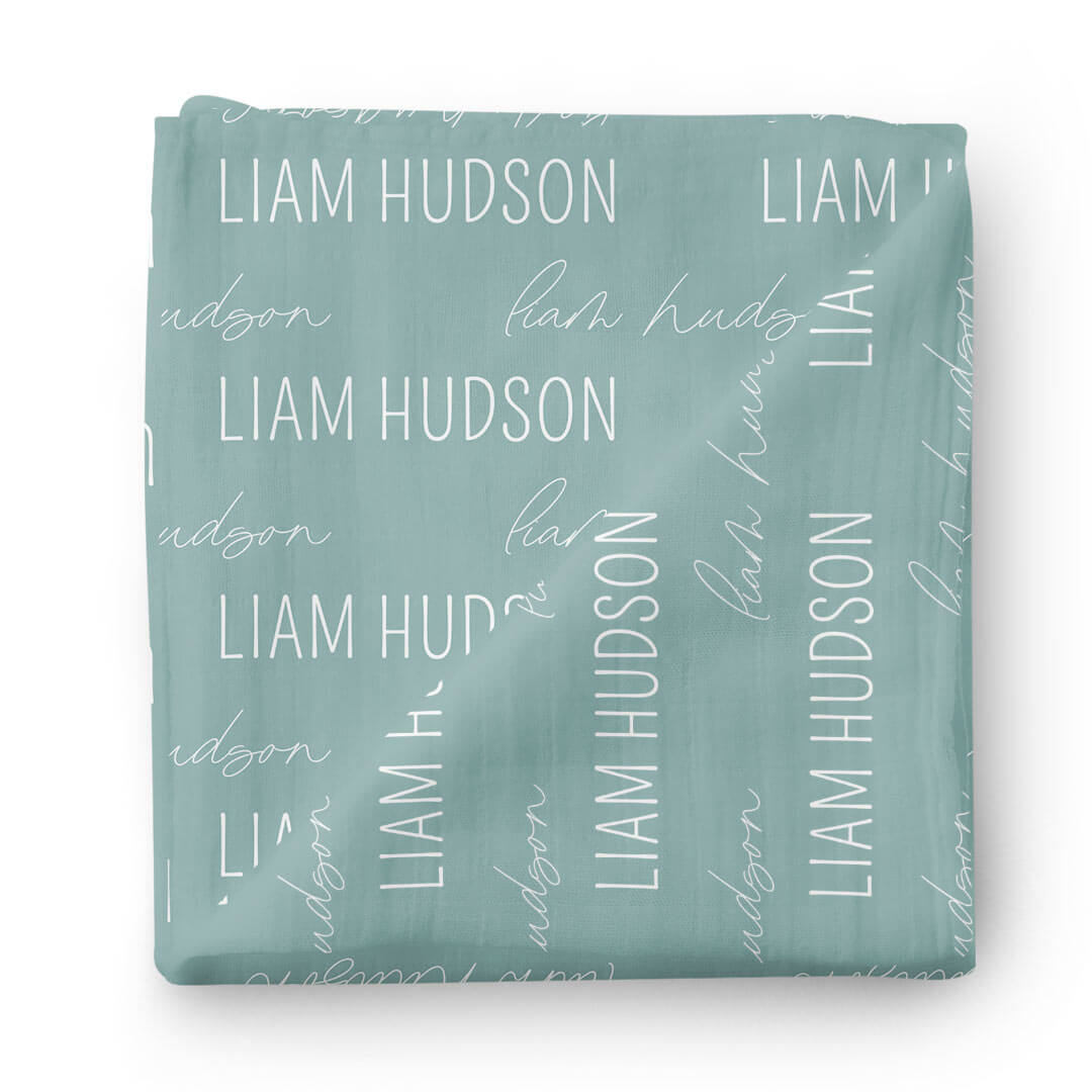  Personalized Ocean Baby Name Swaddle Blanket - Block & Script、mySite、layawaytickets