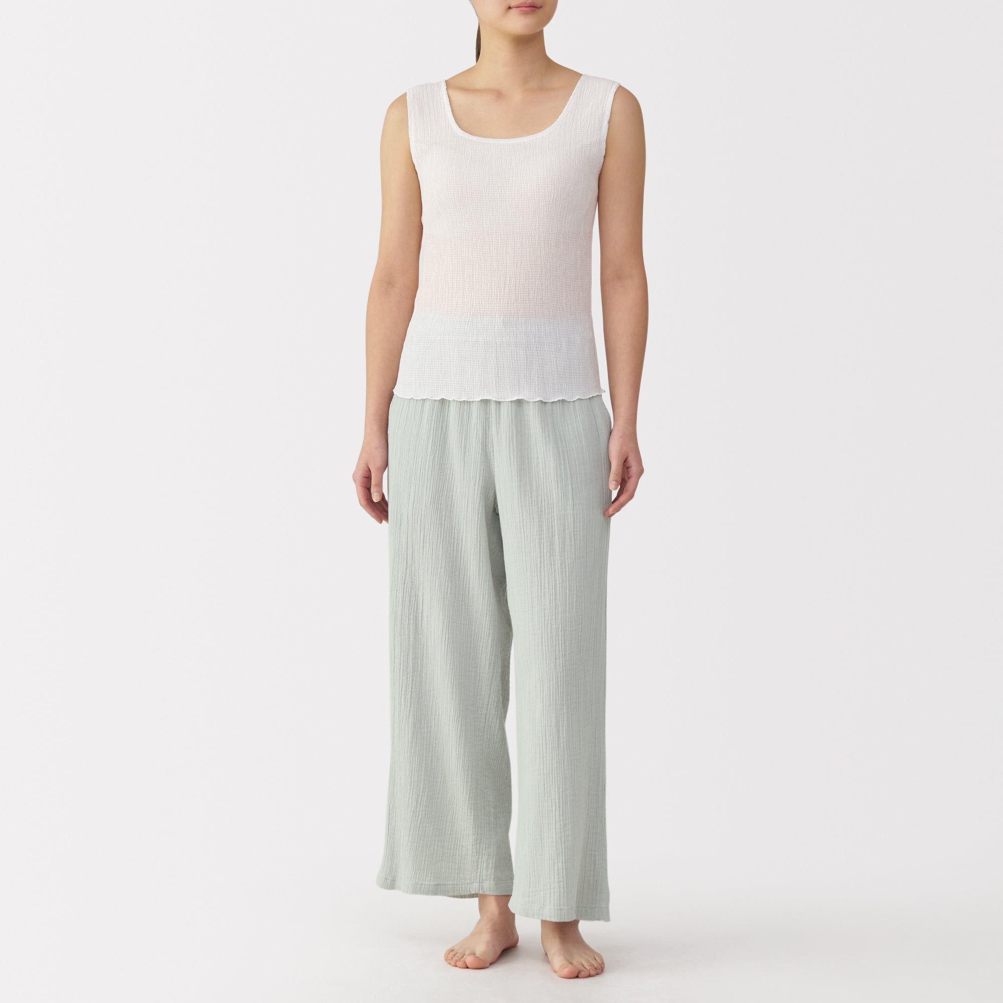 Women's Crepe Gauze Long Pants、mySite、sugarbowlscore