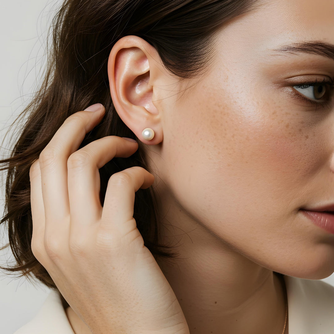 Glow Pearl Earrings - 14K Yellow Gold、mySite、hinf8tx79