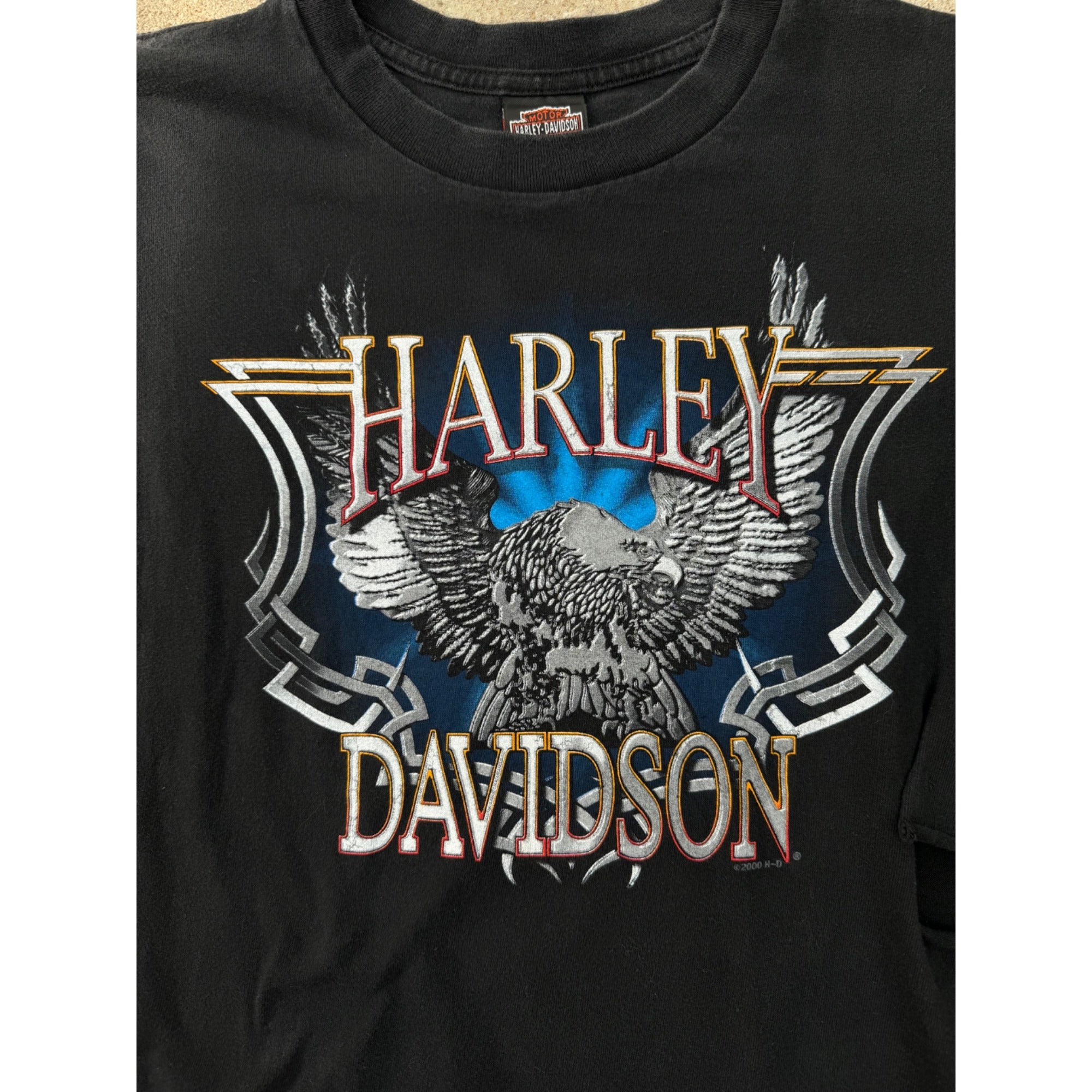 00' Harley Davidson Hempstead NY Eagle Graphic Motorcycle Tee T-Shirt M、mySite、garagedoors4me