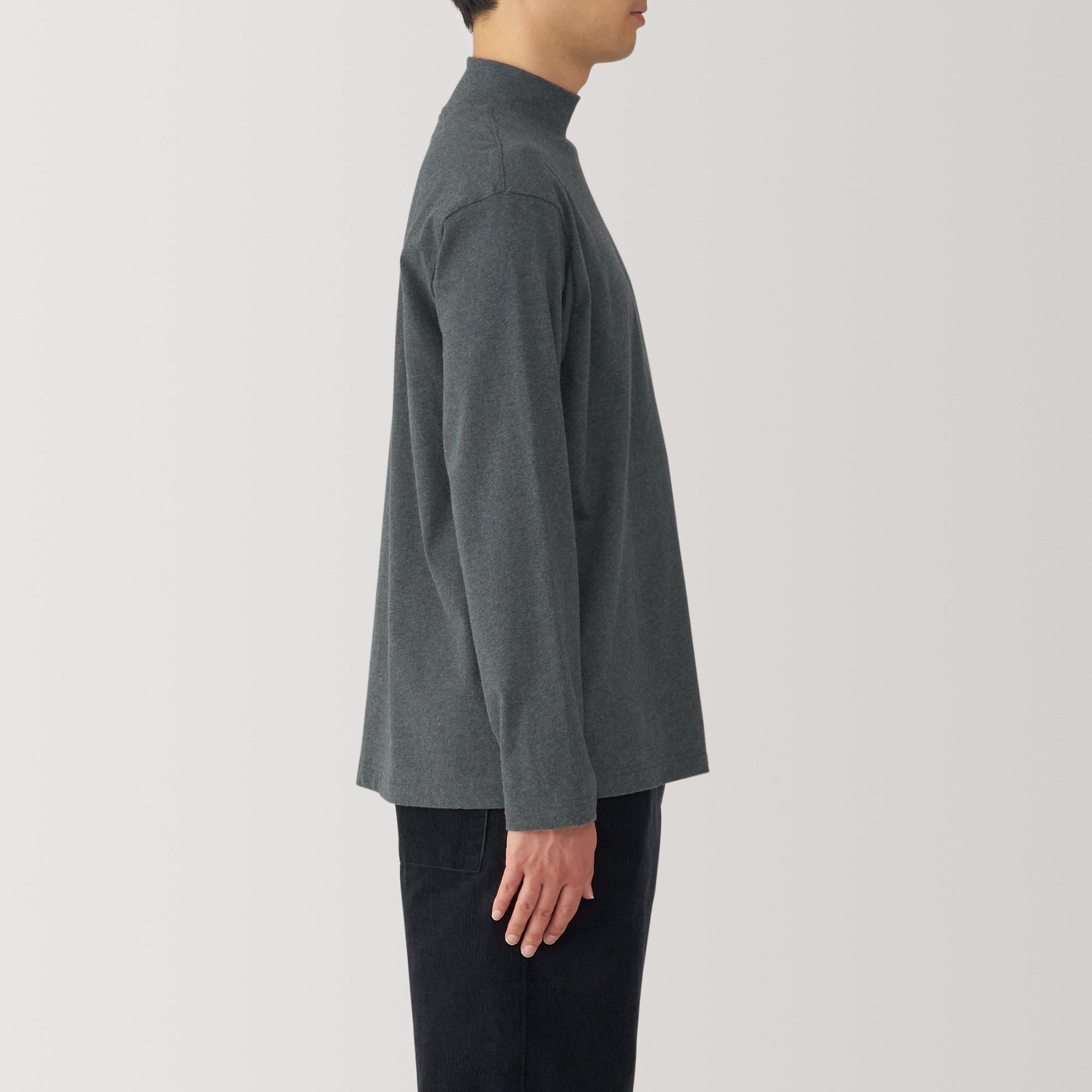  Men's Brushed High Neck Long Sleeve T-Shirt、mySite、sugarbowlscore