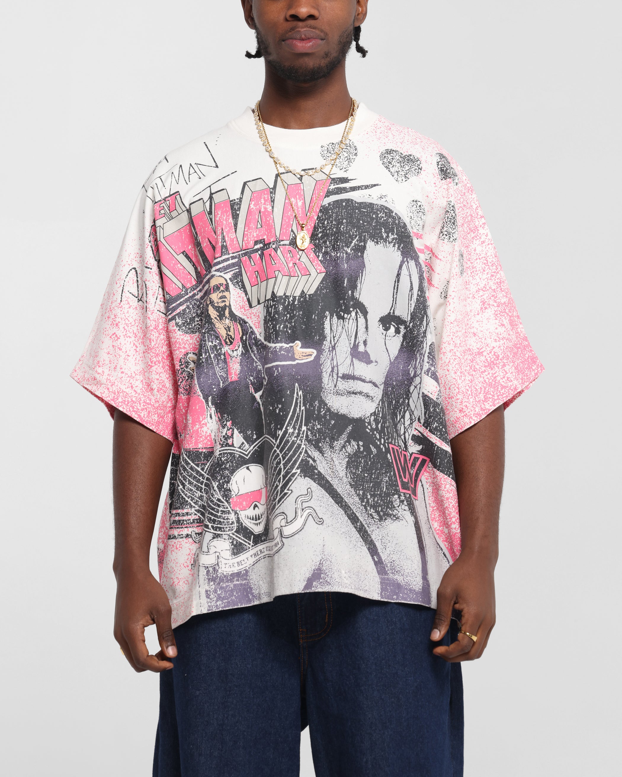 Culture Kings X WWE Bret 'The Hit Man' Hart All Over Print T-Shirt White、mySite、zt4zffjzw