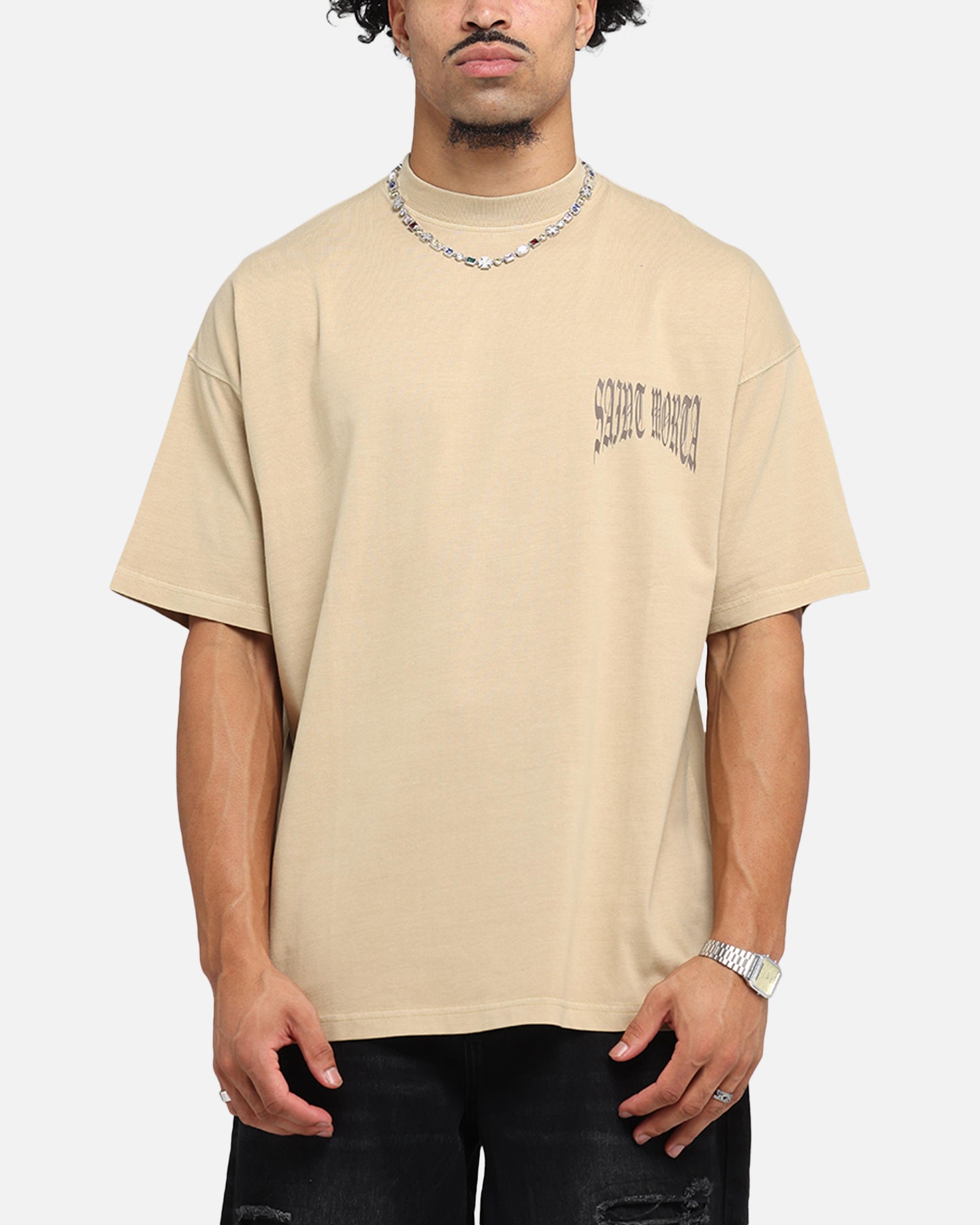 Saint Morta Vill Park Boxy T-Shirt Pigment Stone、mySite、zt4zffjzw