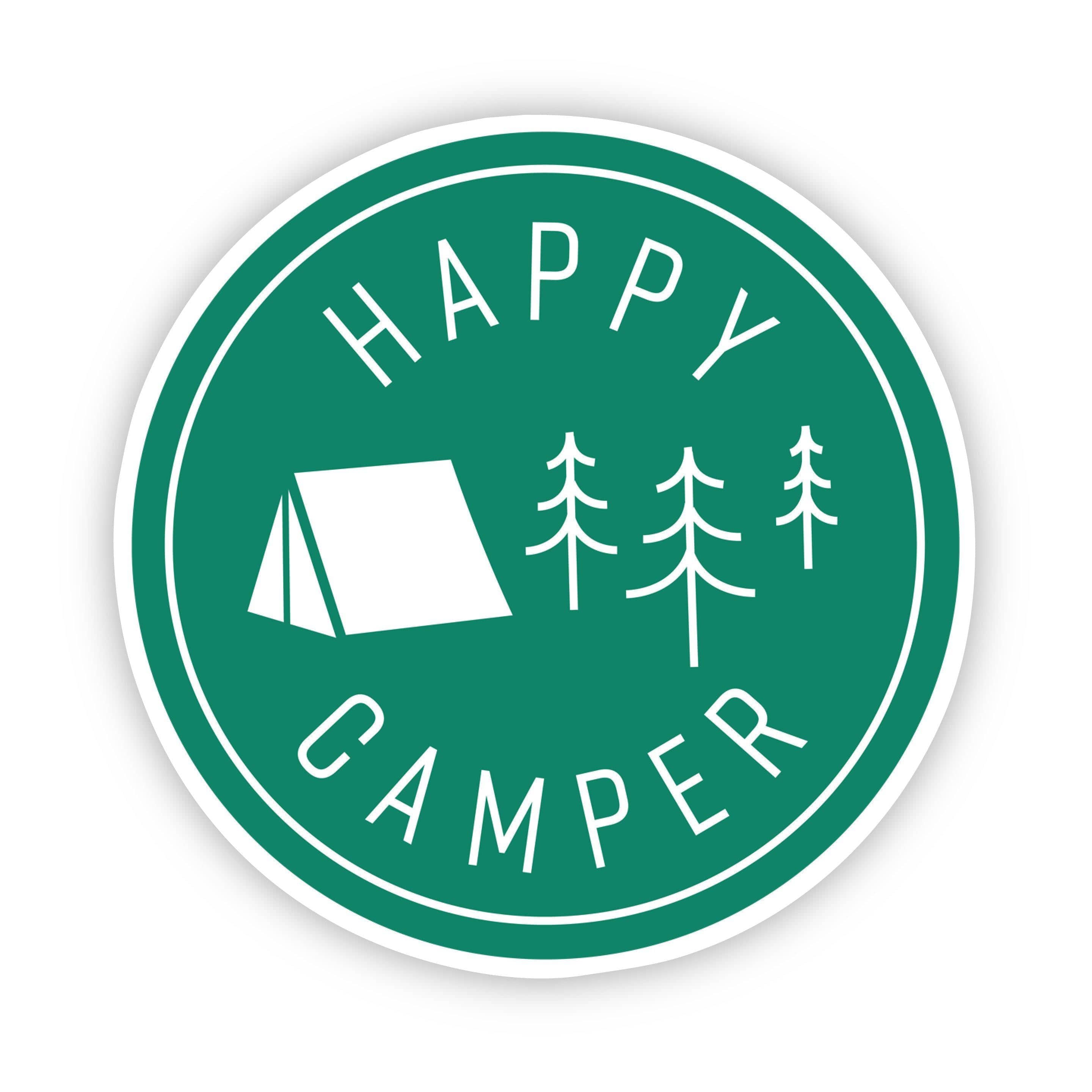 Happy Camper Green Tent Sticker、mySite、elrpsem3k
