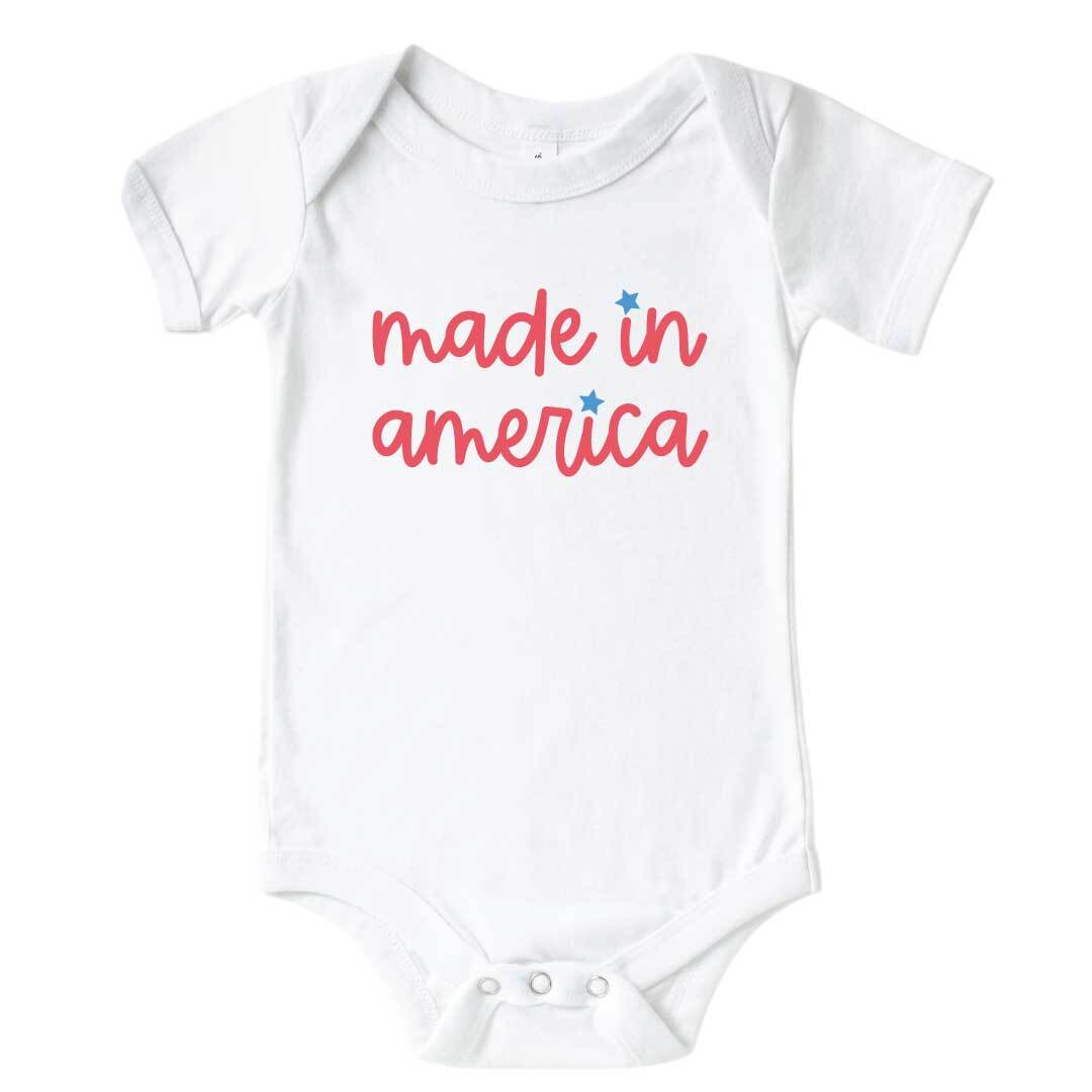  Made In America Graphic Bodysuit | White、mySite、layawaytickets