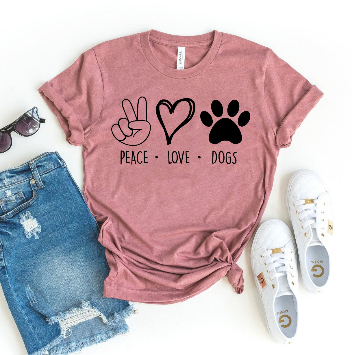 Peace Love Dogs T-Shirt、mySite、camillekostekn