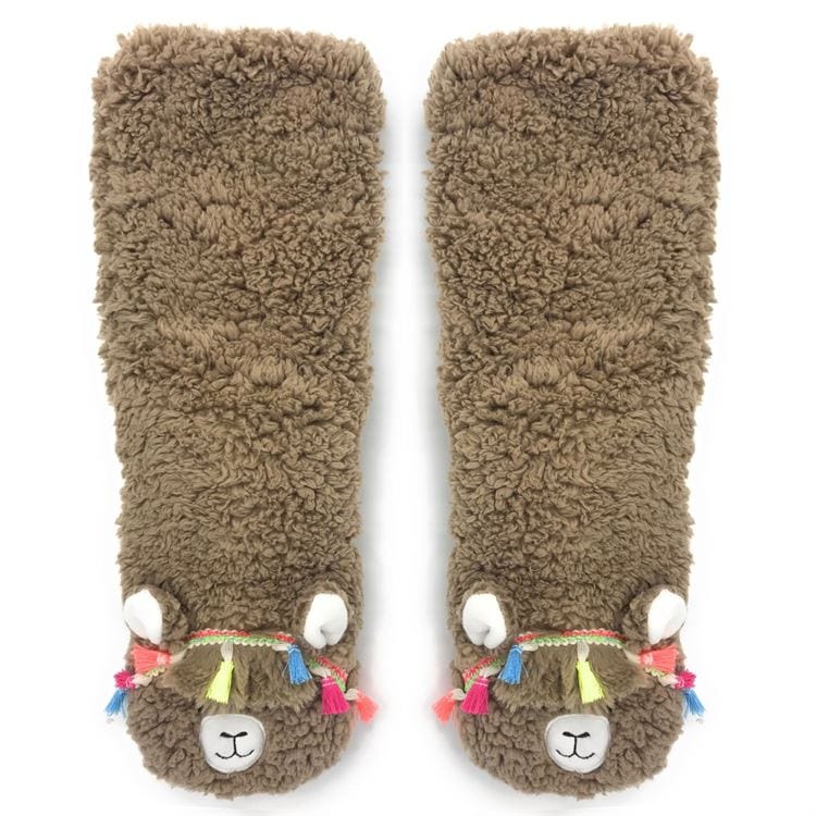 Llama Call You Plush Llama Slipper Socks Cutest Socks EVER!、mySite、g9winljtr