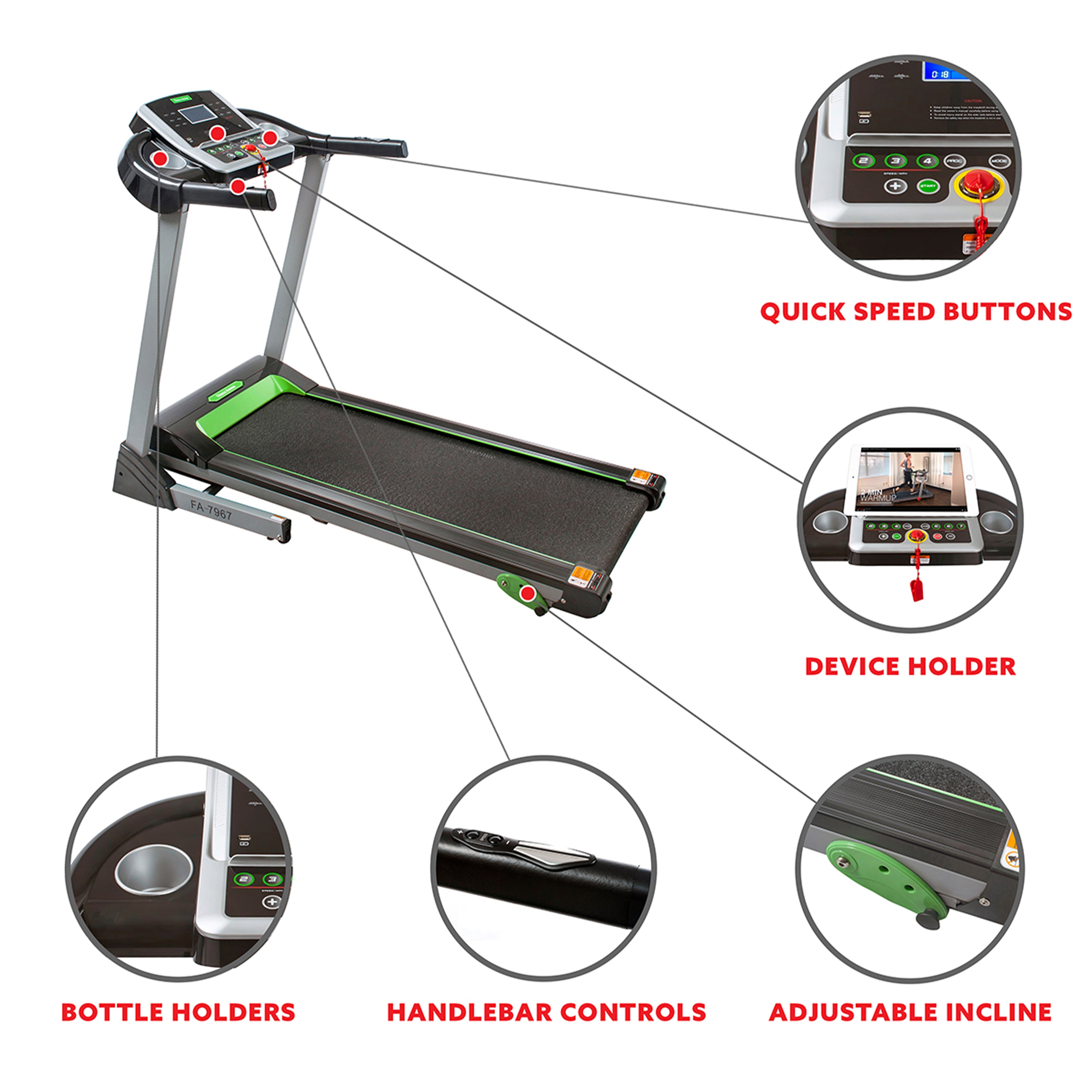  Fitness Avenue Manual Incline Treadmill with Bluetooth, Speakers、mySite、ghnorth