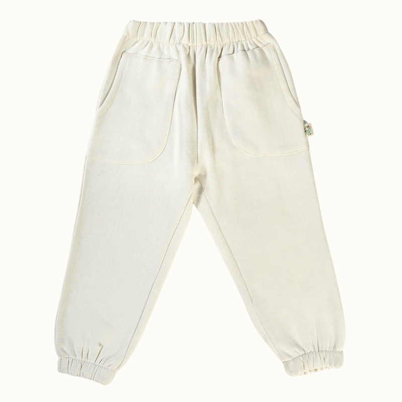 Cotton Terry Sweat Pants | Creme & Yale Blue | Set of 2、mySite、camillekostekn