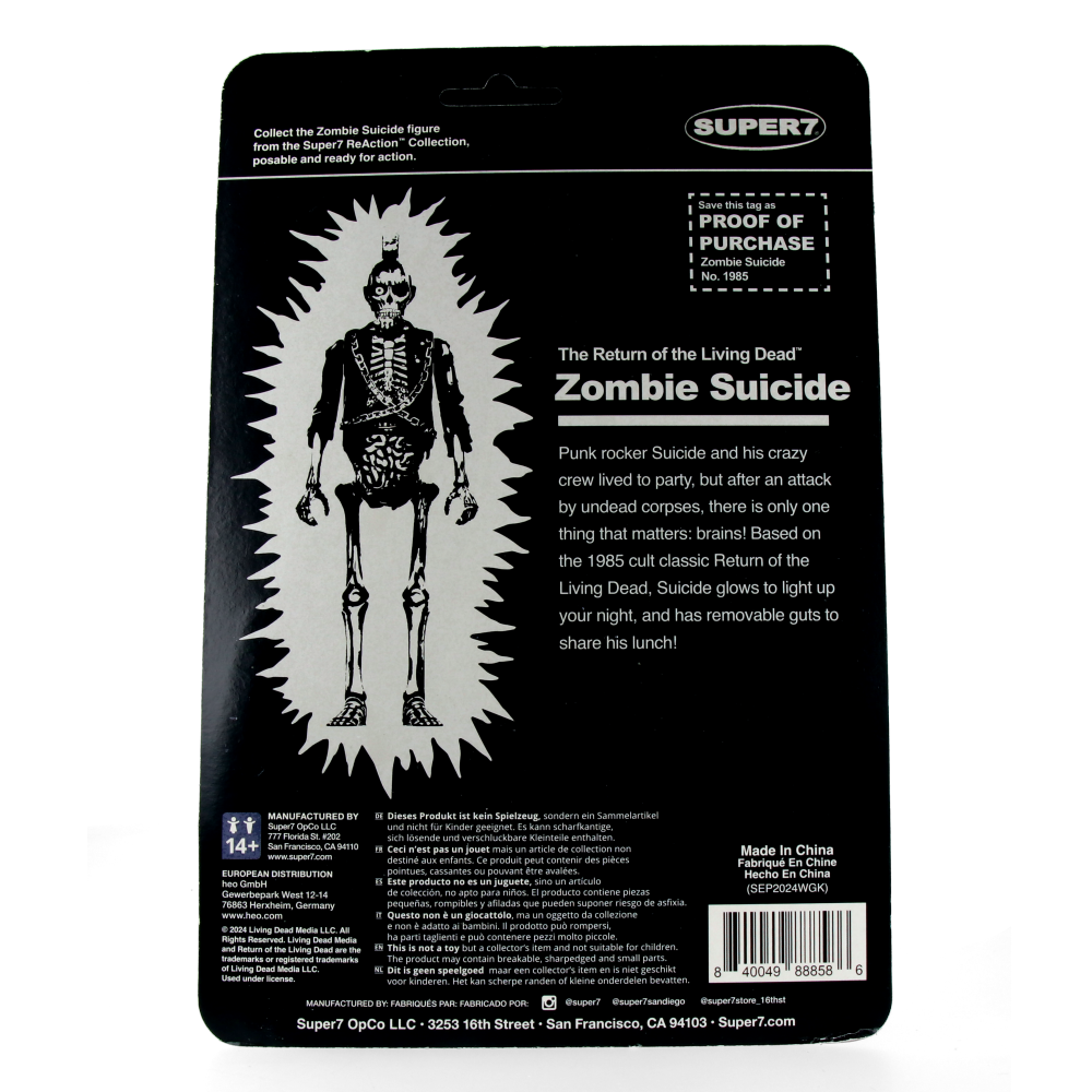  Return Of The Living Dead Reaction Figures Wave 5 - Zombie Suicide (Monster Glow)、mySite、greenlandpopulation