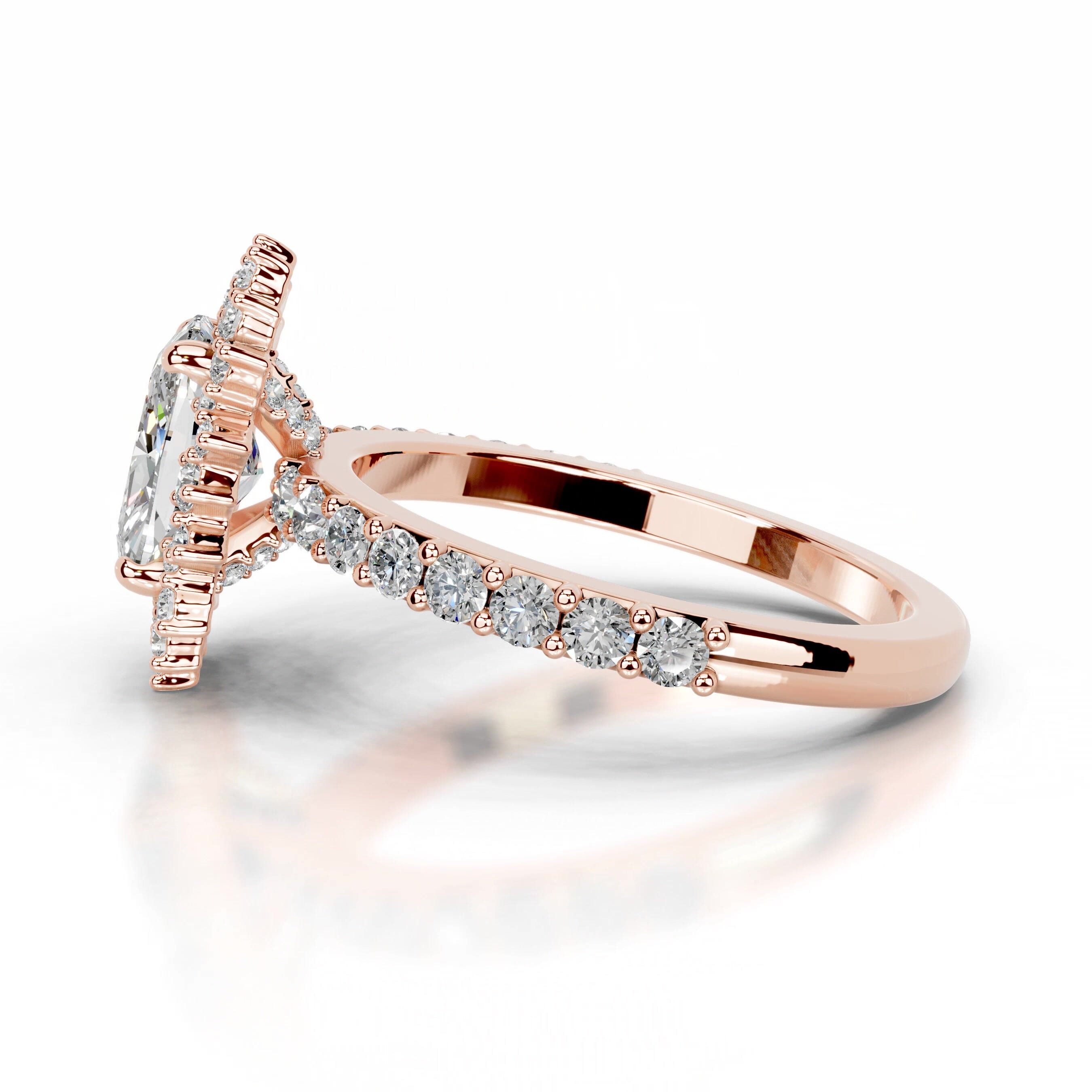 Bodil Moissanite & Diamond Ring - 14K Rose Gold、mySite、hinf8tx79