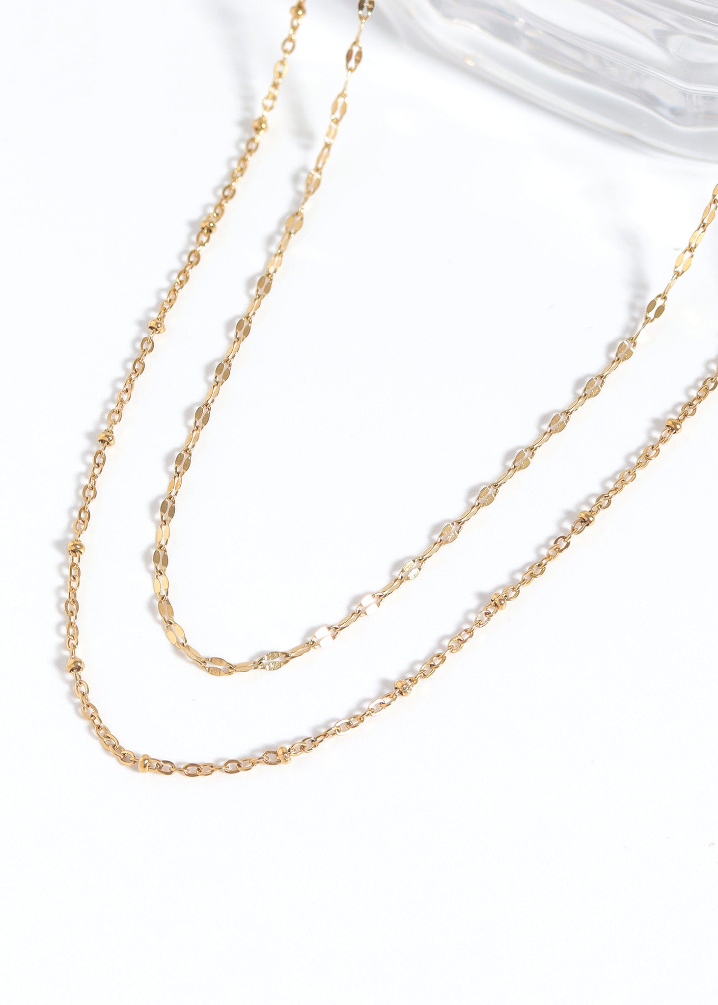 18K Gold PVD Stainless Steel Satellite Chain Necklace / CHN9960、mySite、dreamappss