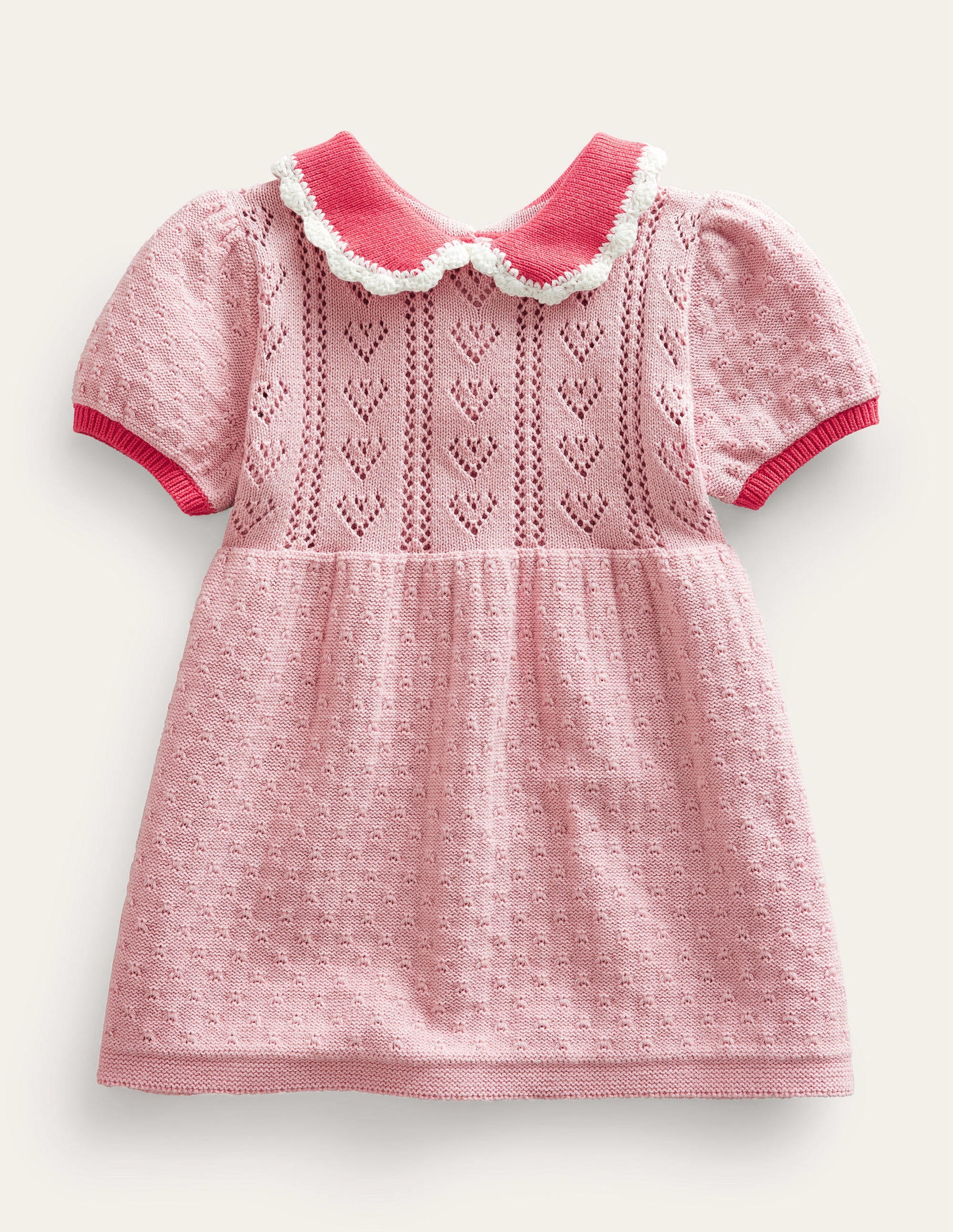  Puff Sleeve Knitted Dress-Boto Pink、mySite、ashleygrahame