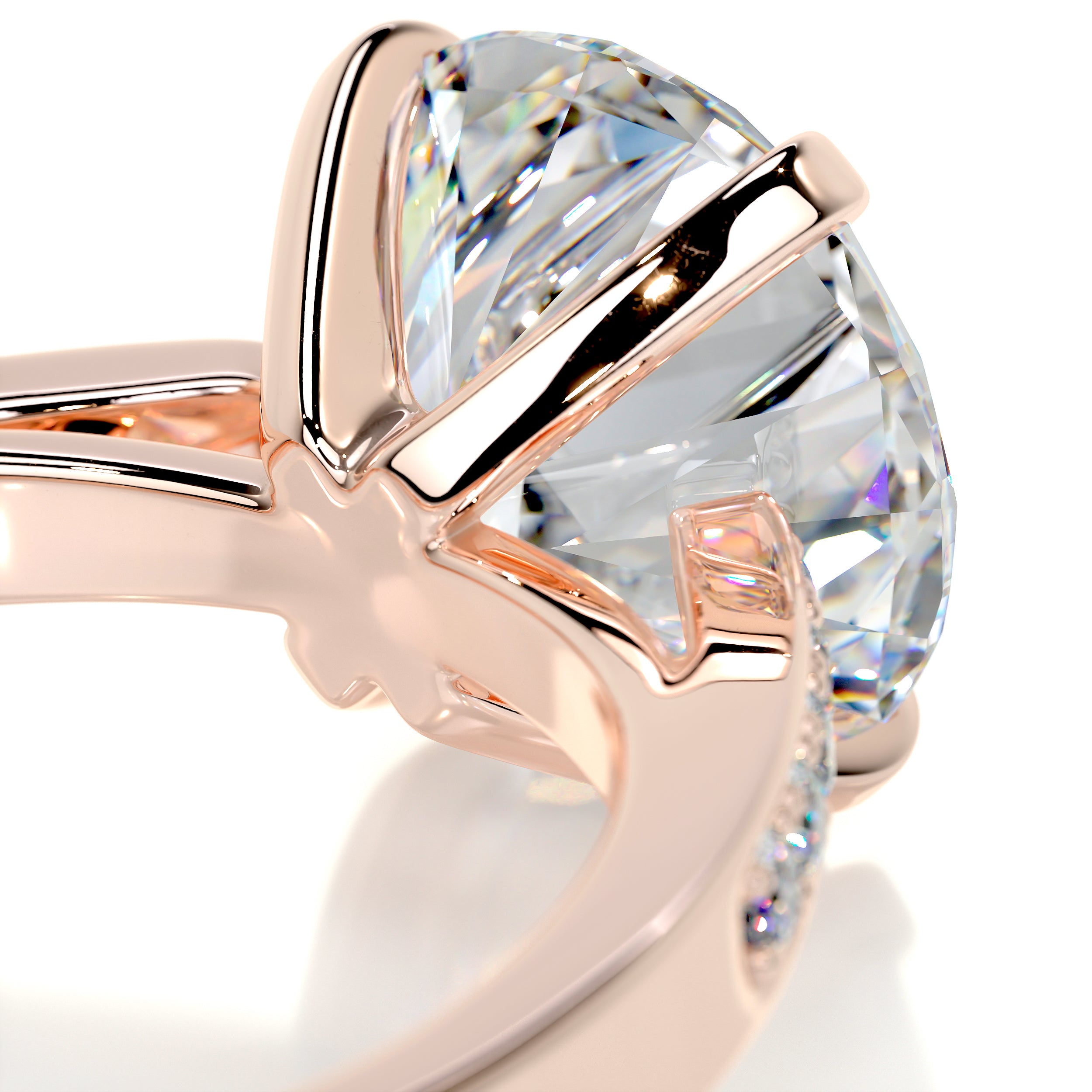 Margaret Moissanite & Diamond Ring -14K Rose Gold、mySite、hinf8tx79