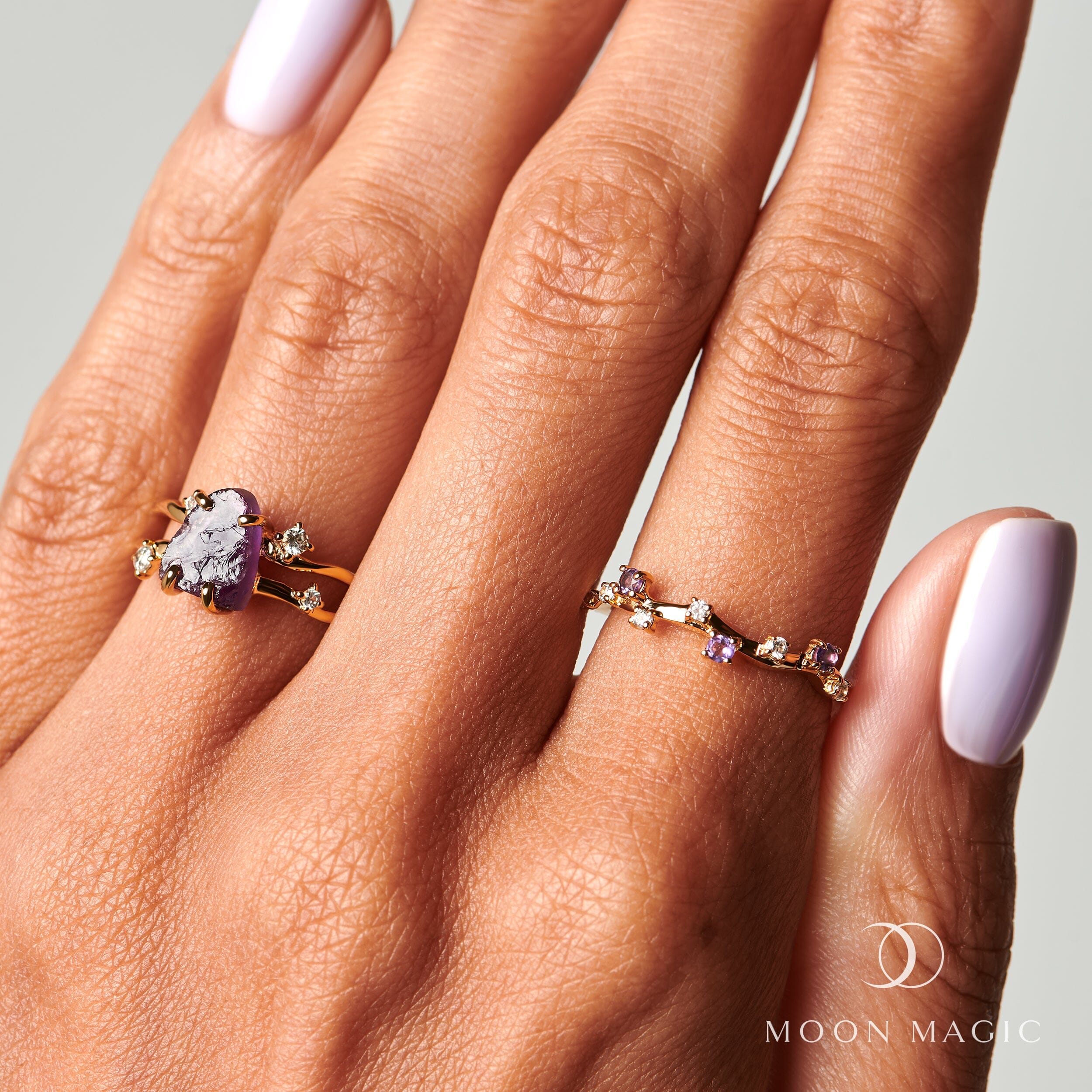 Raw Crystal Ring - Flow Amethyst、mySite、hinf8tx79