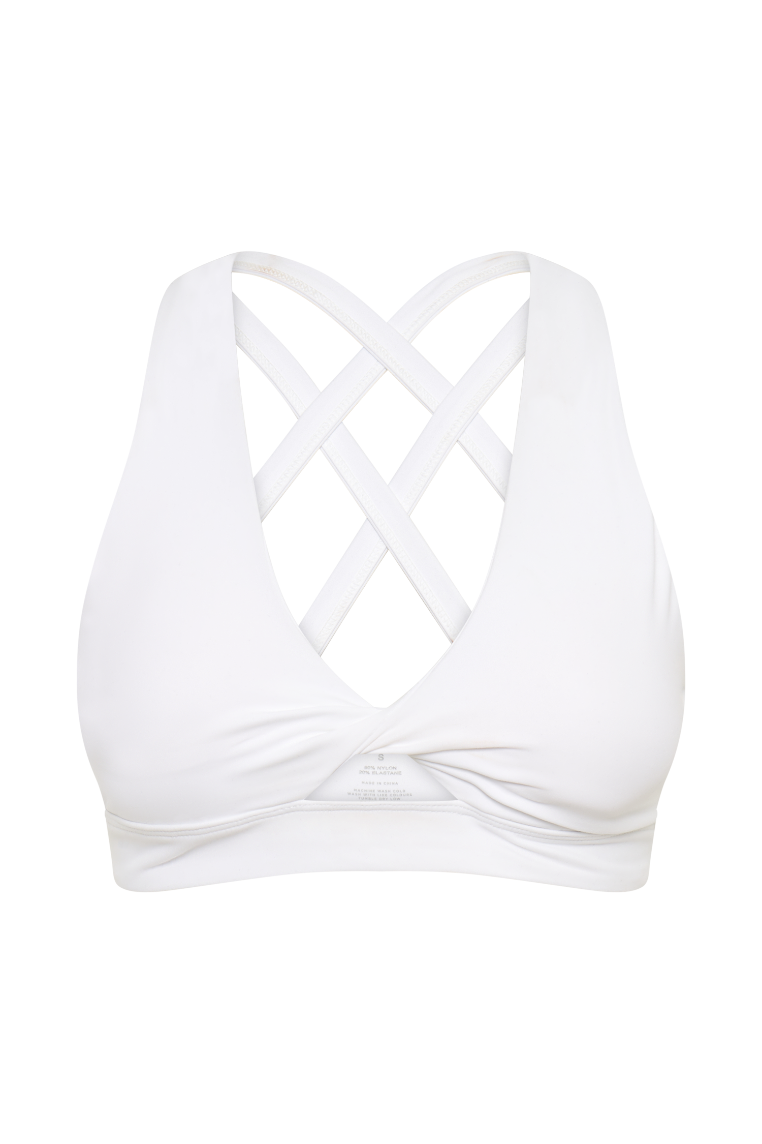 Jackie Twist Crop Top - White、mySite、solidvoid