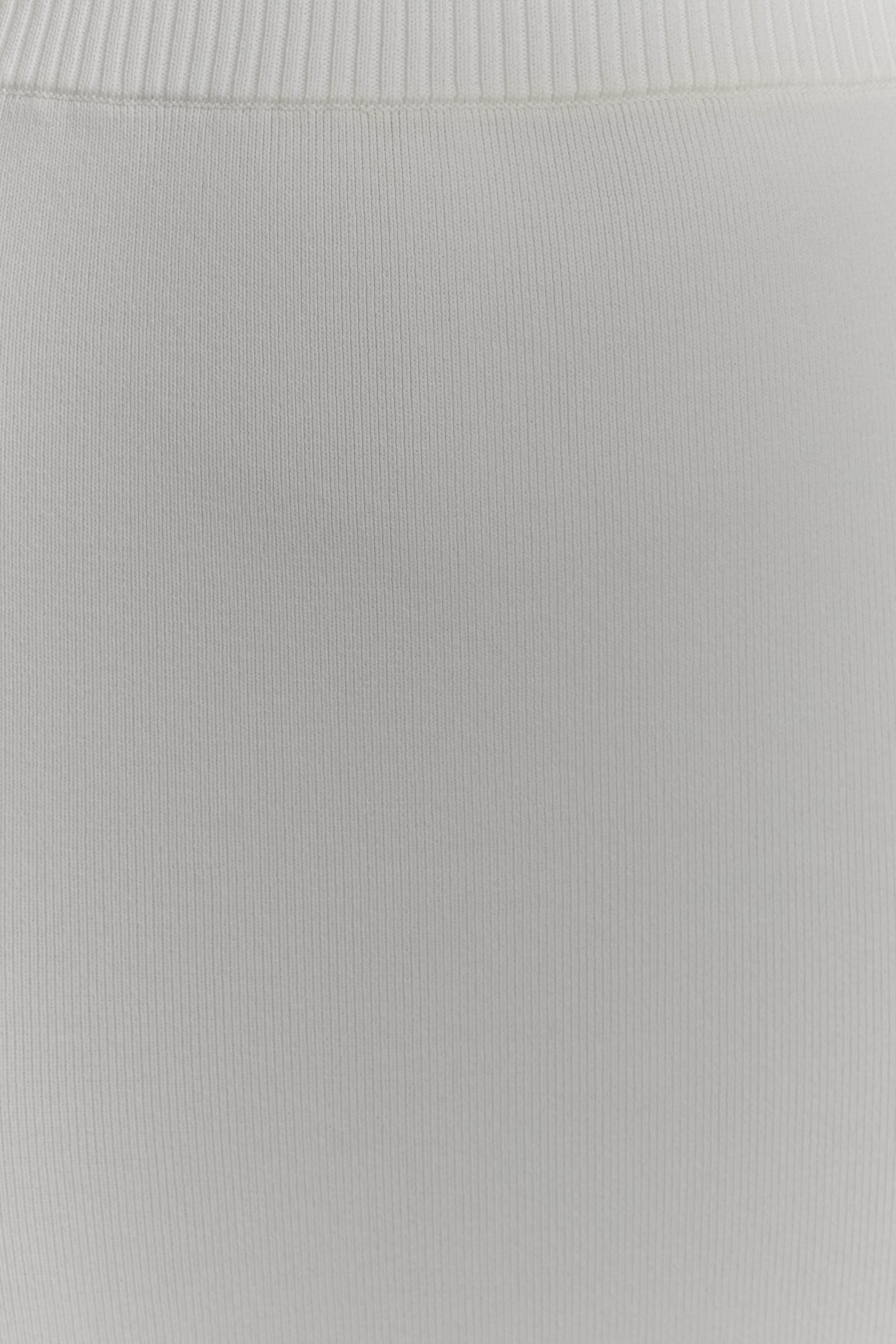 Francisca Mid Rise Knit Maxi Skirt - White、mySite、solidvoid