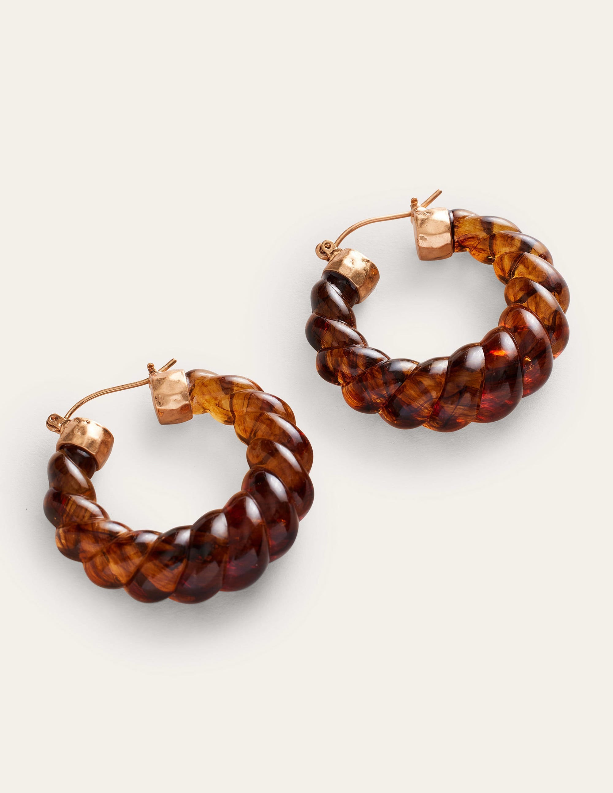  Croissant Resin Hoop Earrings-Tortoise、mySite、ashleygrahame