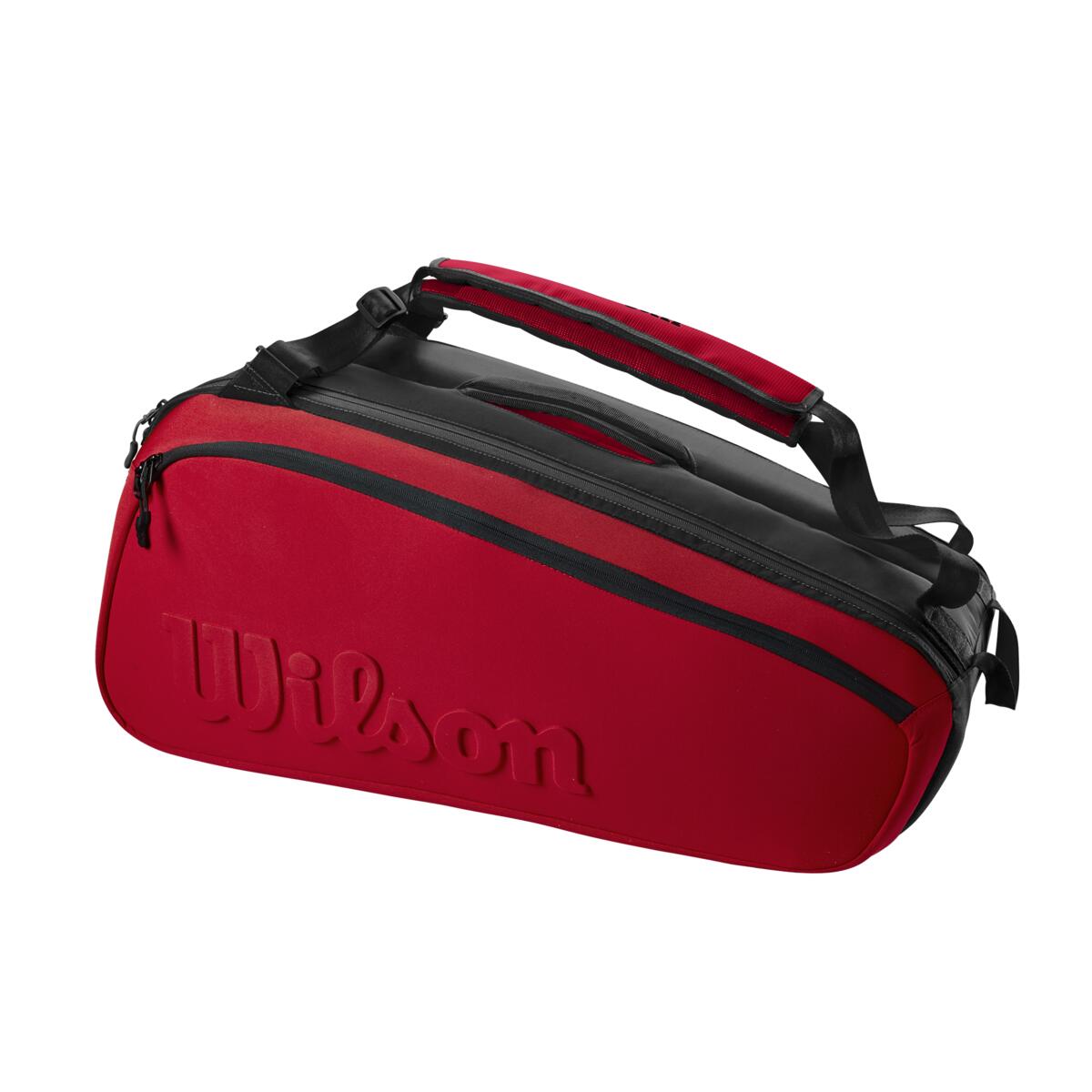 Wilson Clash v2 Super Tour 9 Pack Racquet Bag (Red/Black)
