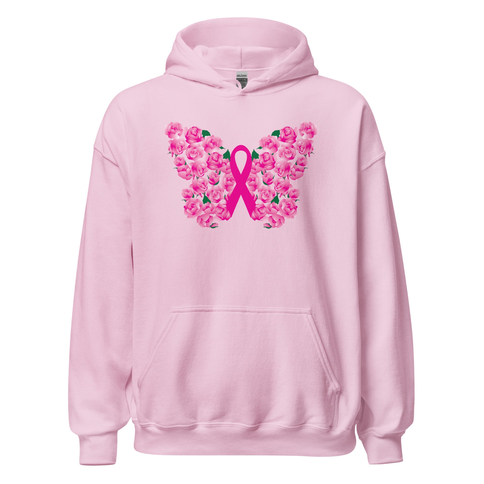 Pink Ribbon Floral Butterfly Hoodie、mySite、camillekostekn