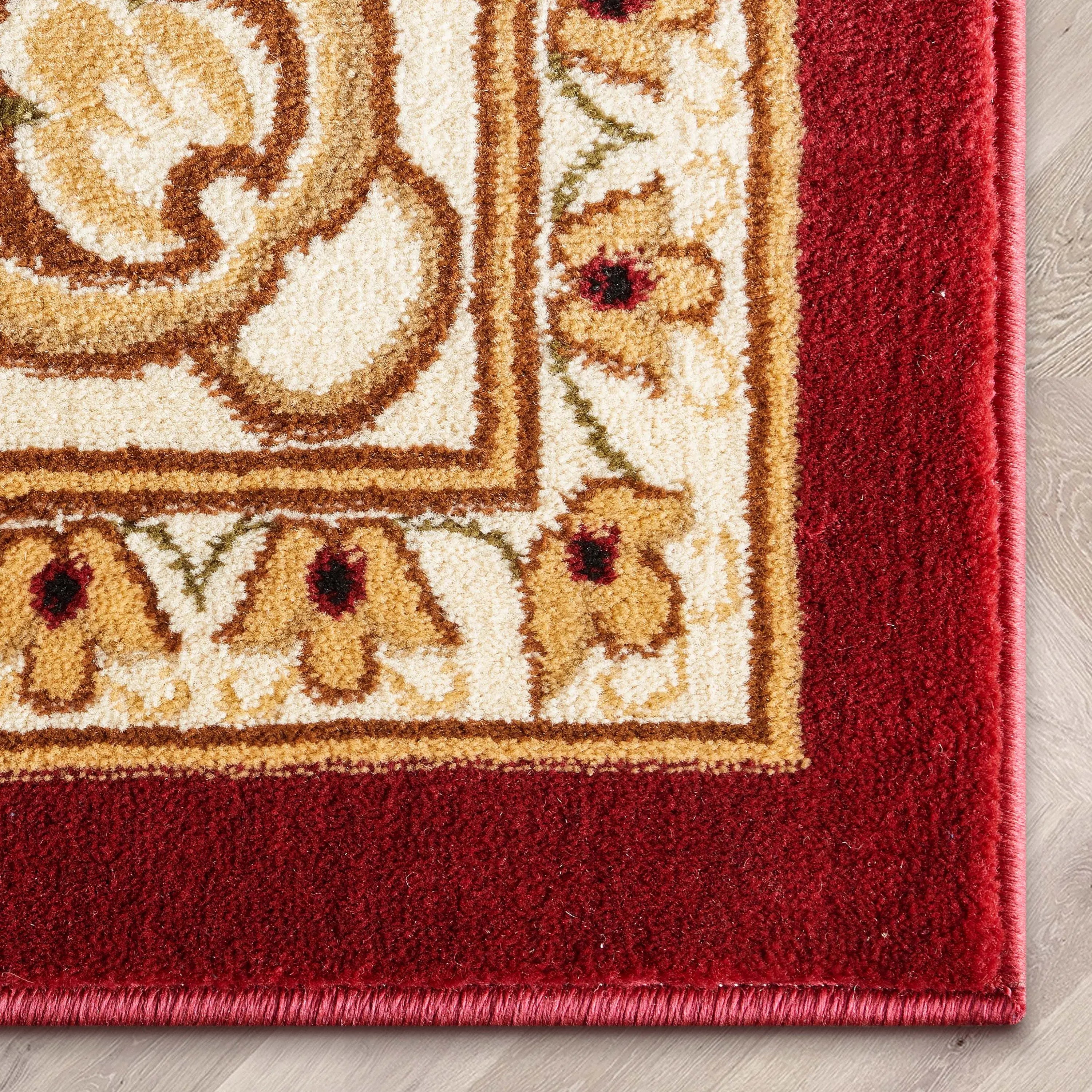 Hudson Terrace Red Traditional Rug、mySite、gigharbornorthrealestate