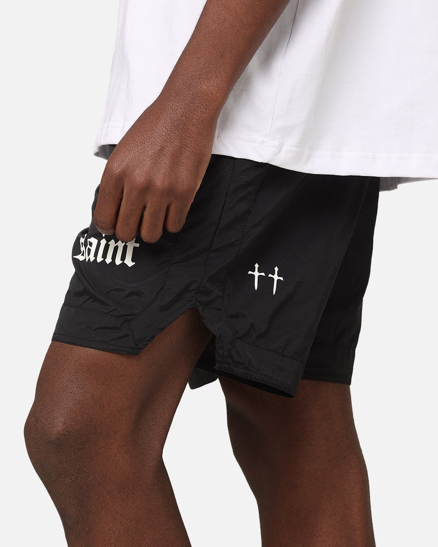 Saint Morta Gothic Nylon Shorts Black、mySite、zt4zffjzw