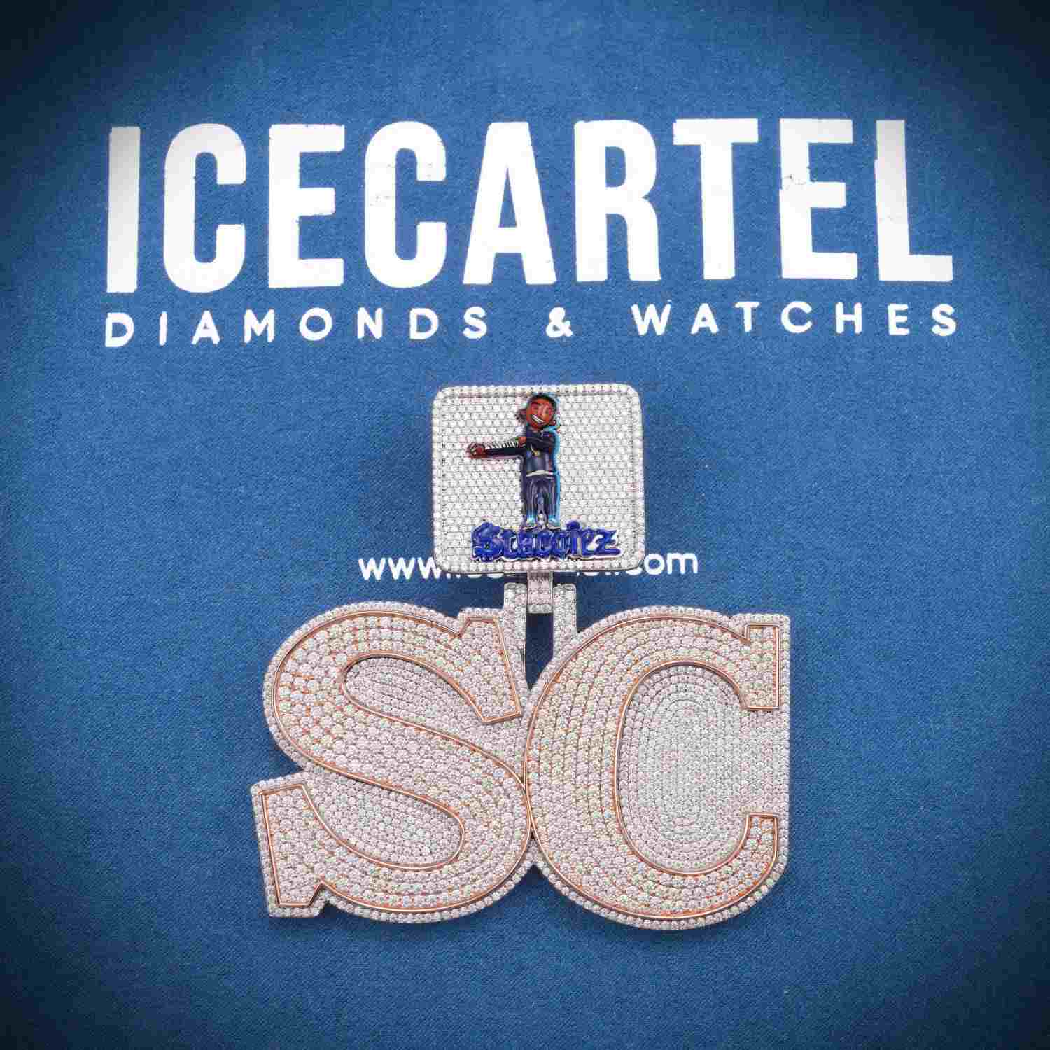 SC Custom Moissanite Logo Pendant 14k Gold、mySite、hinf8tx79