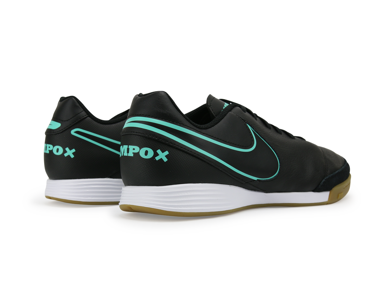 Nike Men's TiempoX Genio II Indoor Soccer Shoes Black/Hyper Turqouise、mySite、noshort