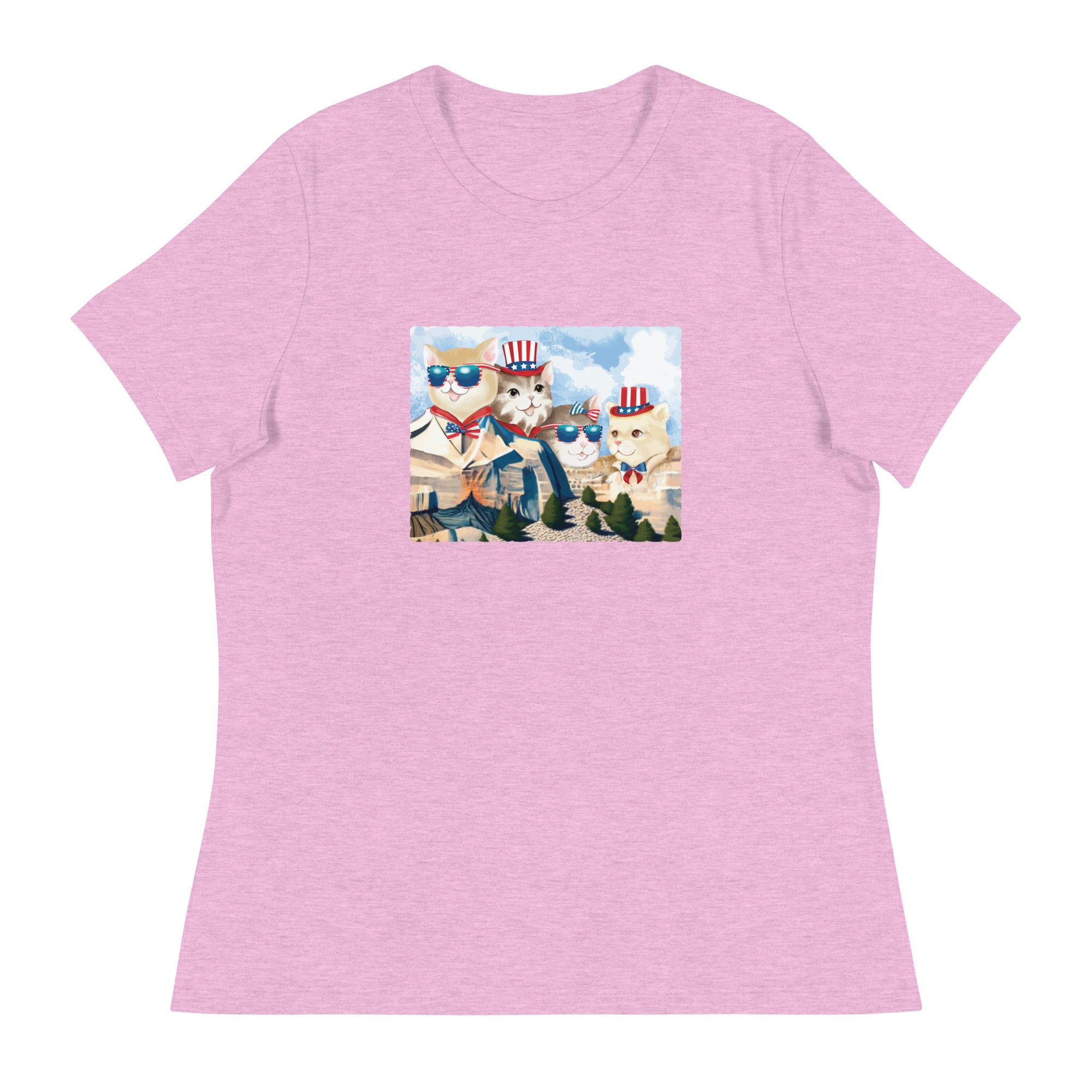 Cat Rushmore Women's Relaxed T-Shirt、mySite、camillekostekn