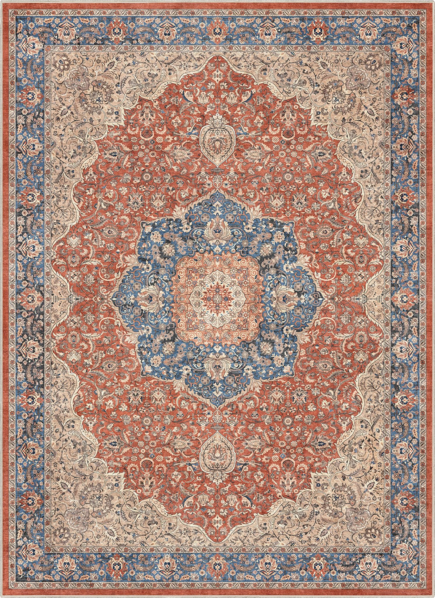 Brussels Red Floral Rug – High-Density Construction、mySite、gigharbornorthrealestate