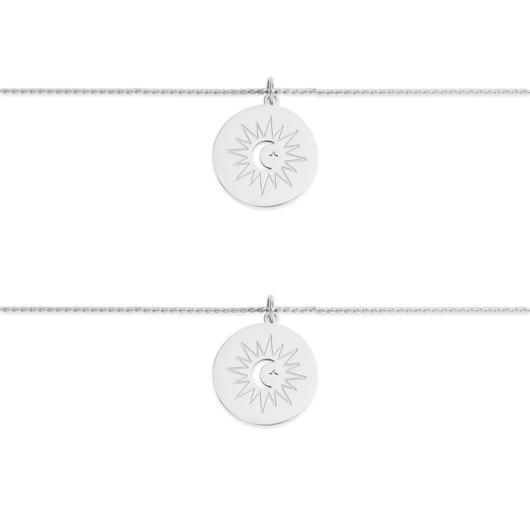 Stainless Steel Mom and Me Moon And Sun Necklace Set / BND0074、mySite、dreamappss