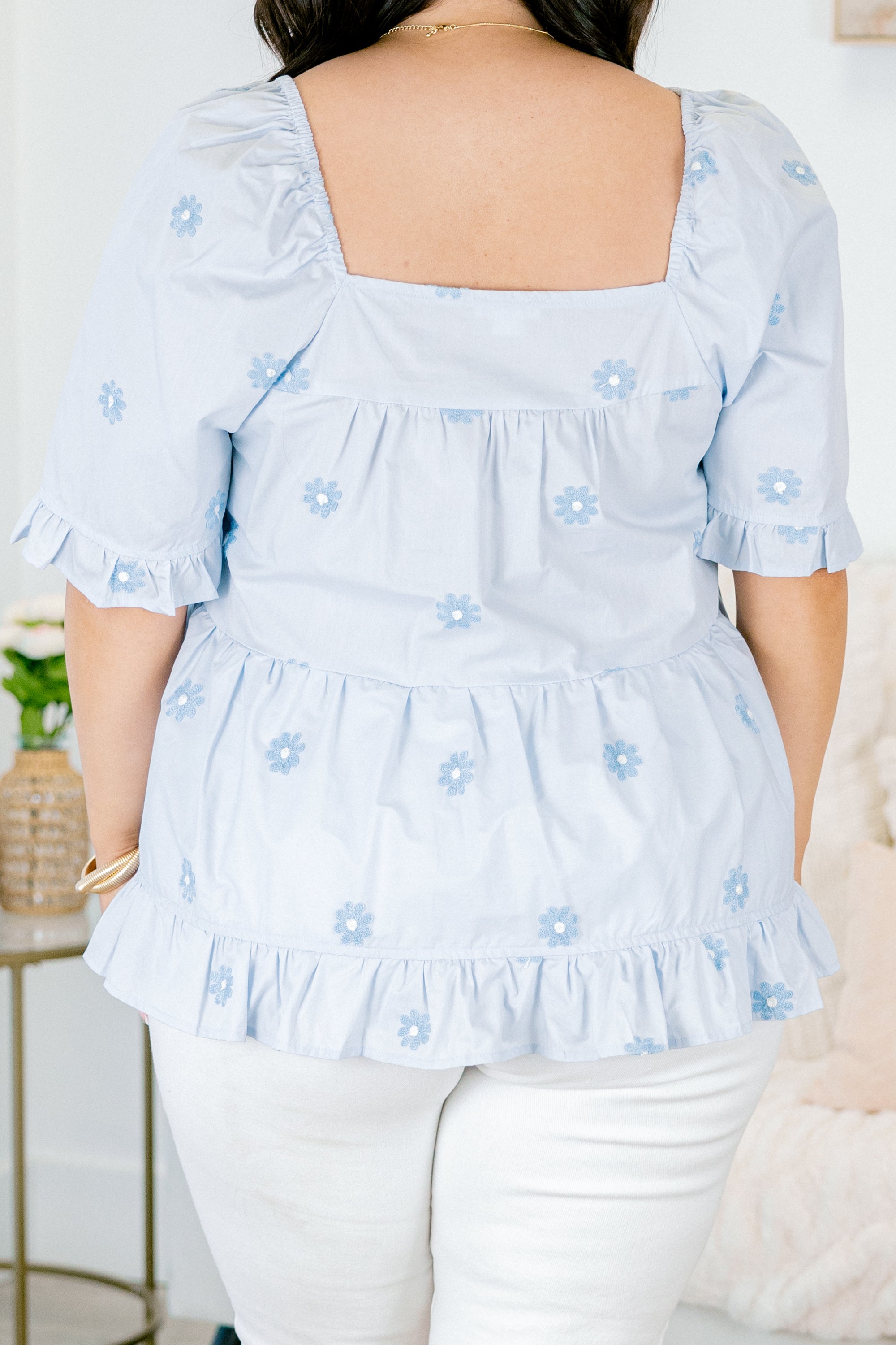  Grateful To Be Here Top, Light Blue、mySite、justintrudeaud