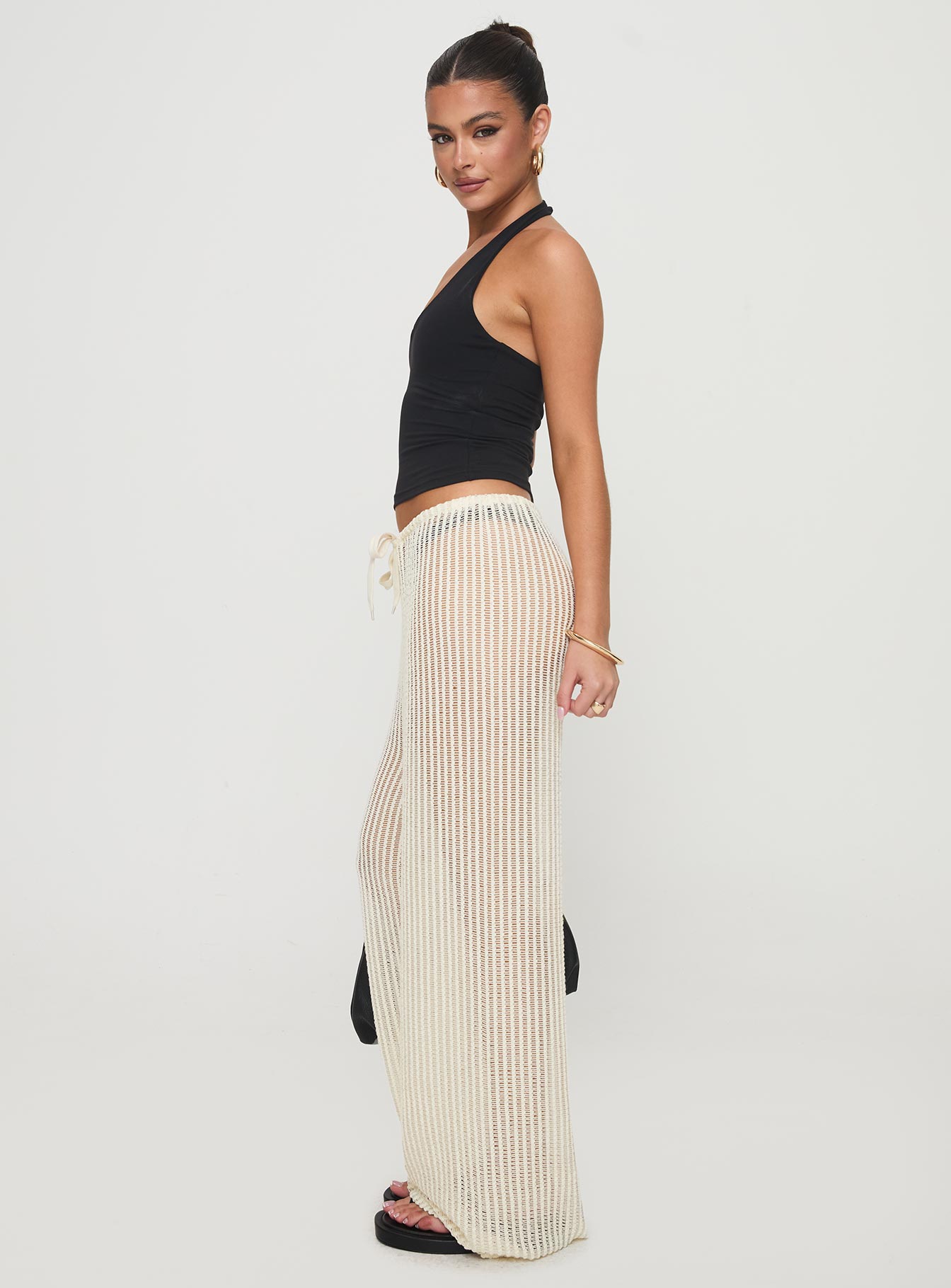 Darcie Knit Pants Beige、mySite、solidvoid