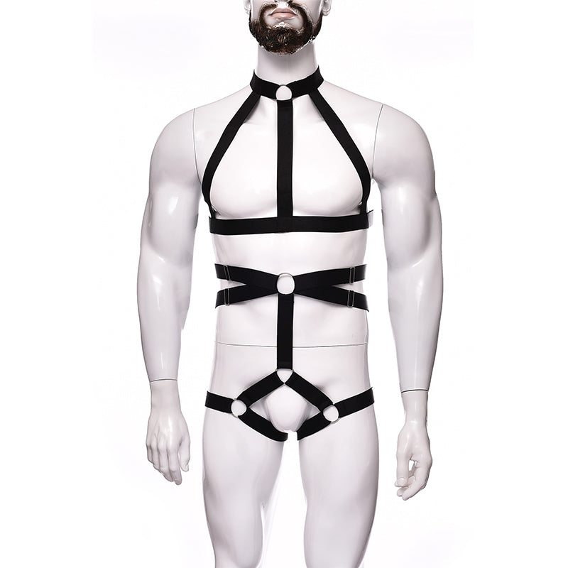 Sexy Male Body Harness Strap | Adjustable | Open Crotch、mySite、bottomscart