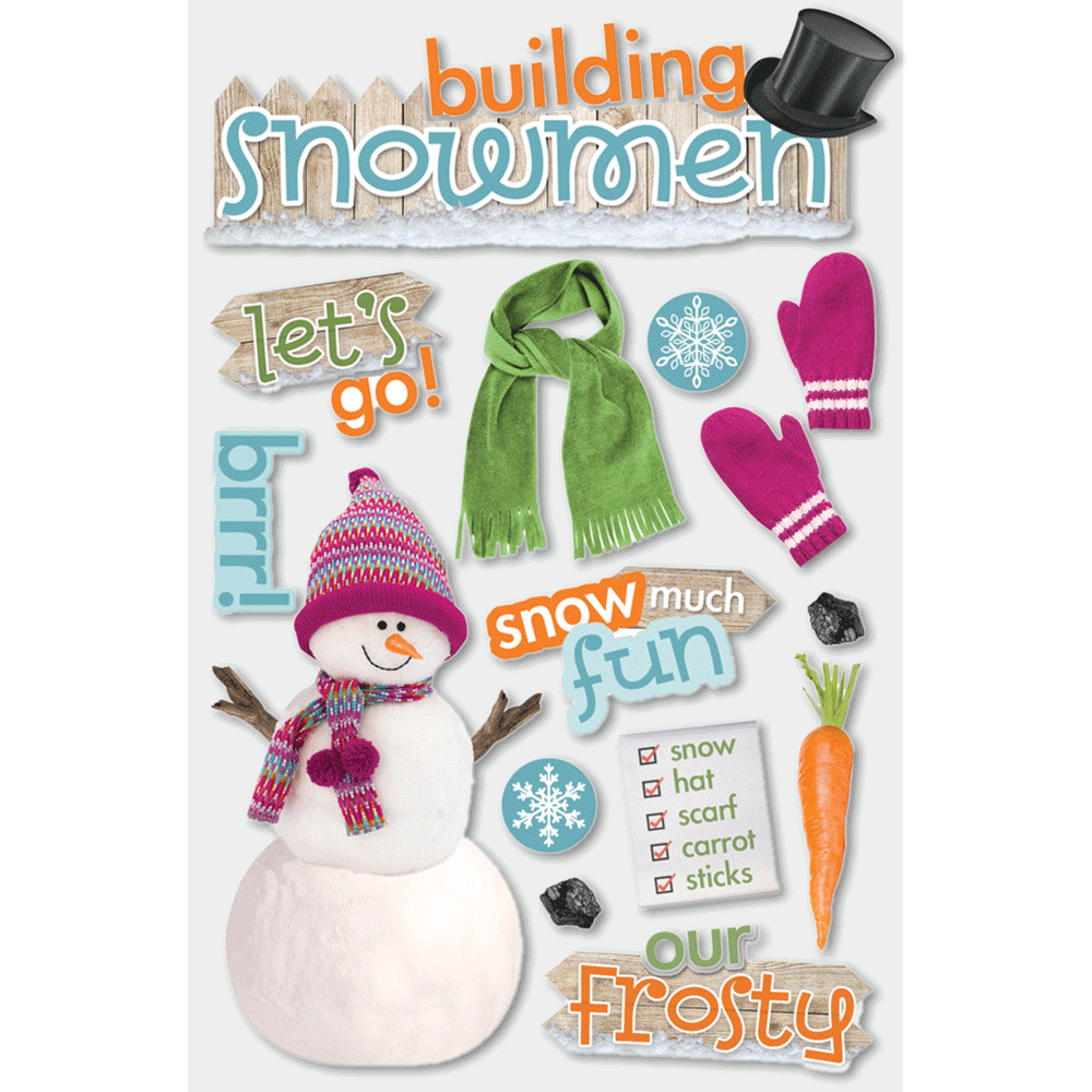 Building Snowmen 3-D Stickers、mySite、ghnorth