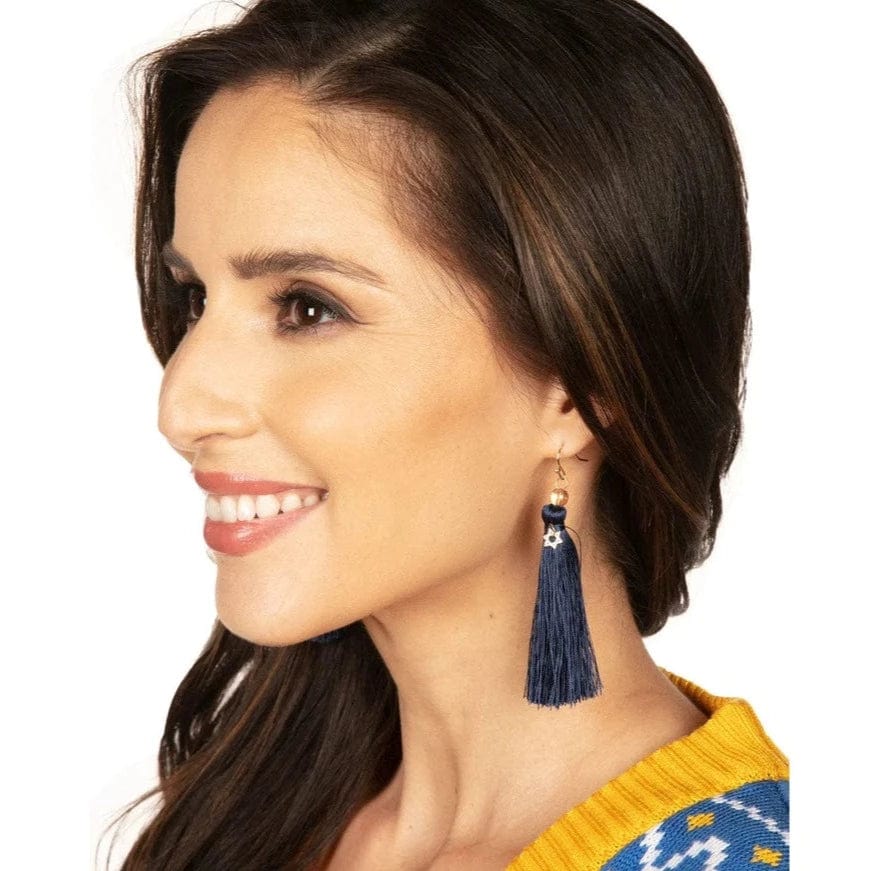 Hanukkah Star of David Tassel Earrings by Tipsy Elves、mySite、topwebapps
