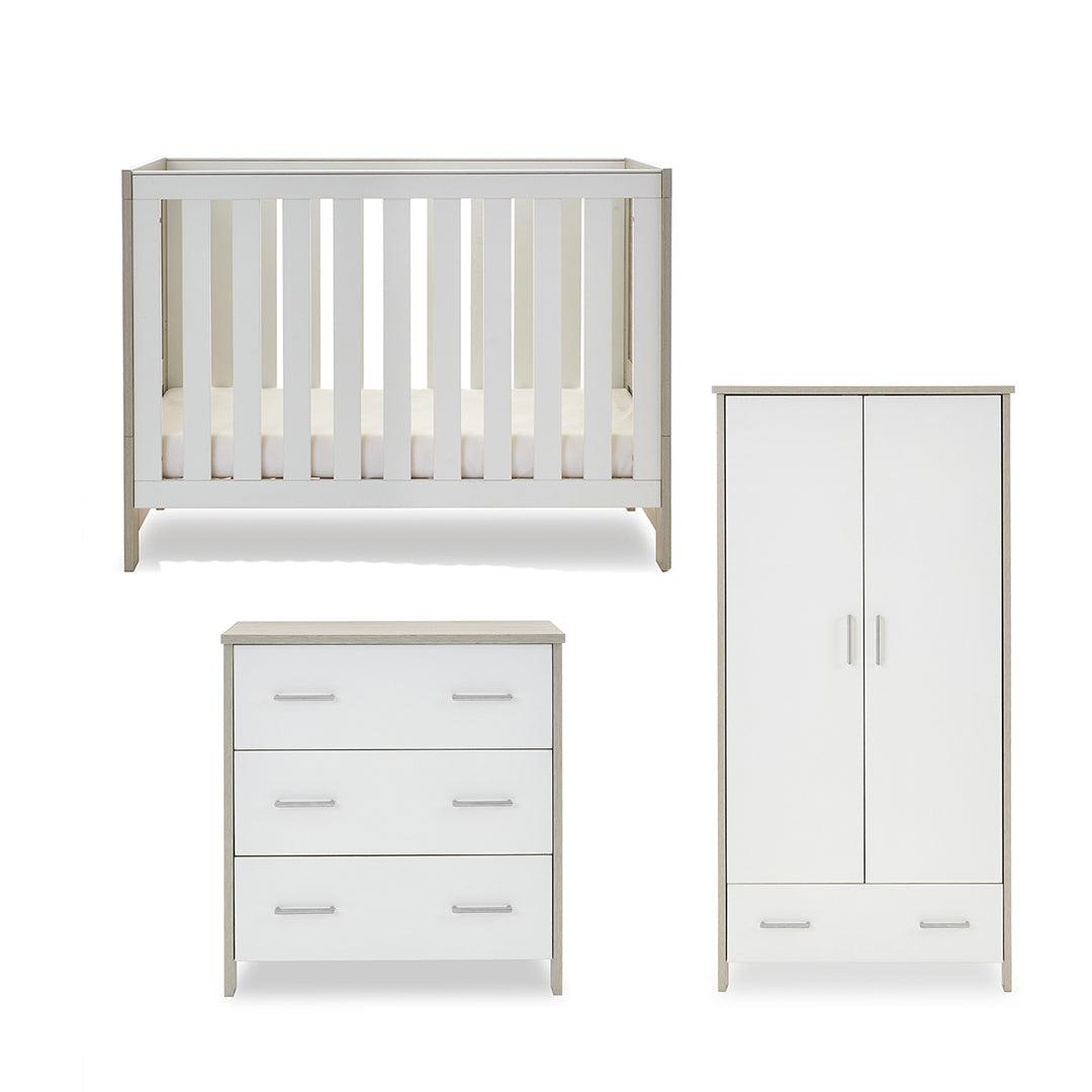  Obaby Nika Mini 3 Piece Room Set - Grey Wash + White、mySite、merchandisen