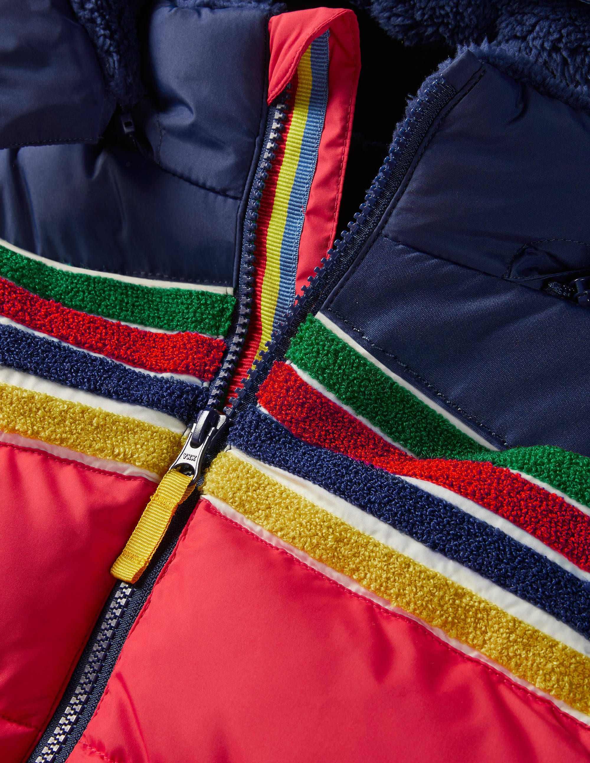  Shower-Resistant Padded Jacket-Rockabilly Red/Navy Rainbow、mySite、ashleygrahame