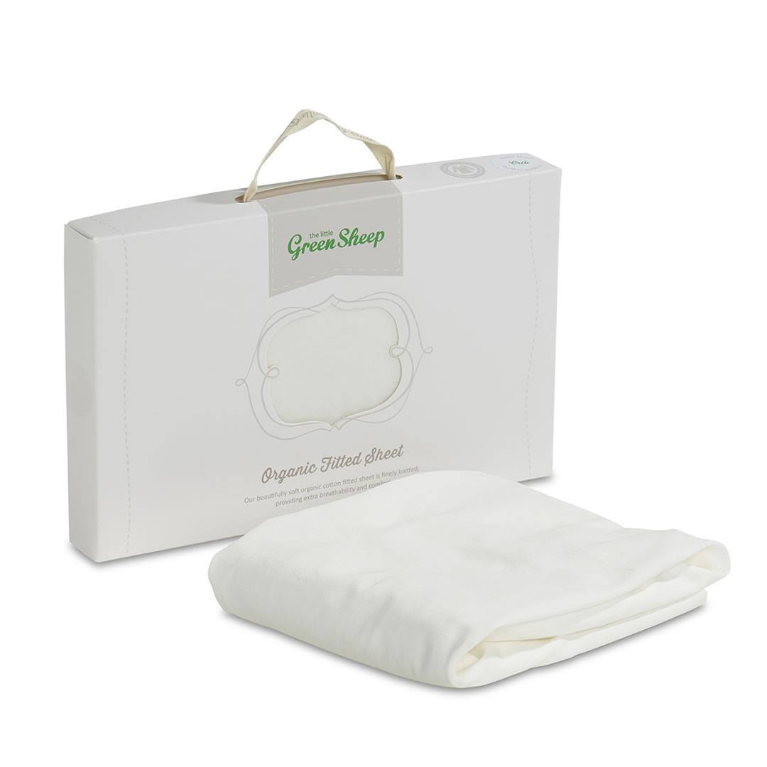  The Little Green Sheep - Organic Jersey Fitted Sheet - Crib 40x90cm、mySite、merchandisen