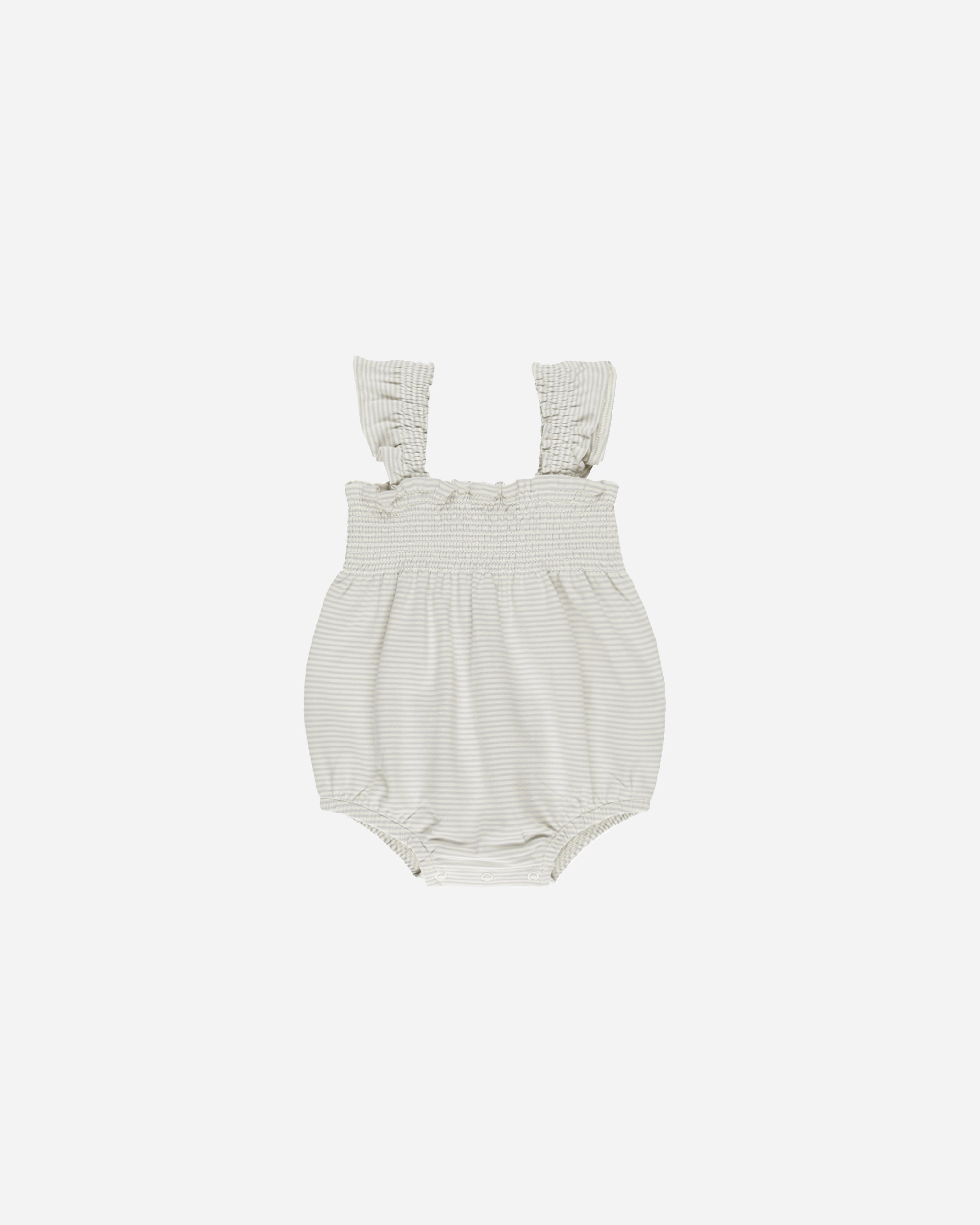  Smocked Ruffle Sleeve Romper || Sky Micro Stripe、mySite、layawaytickets