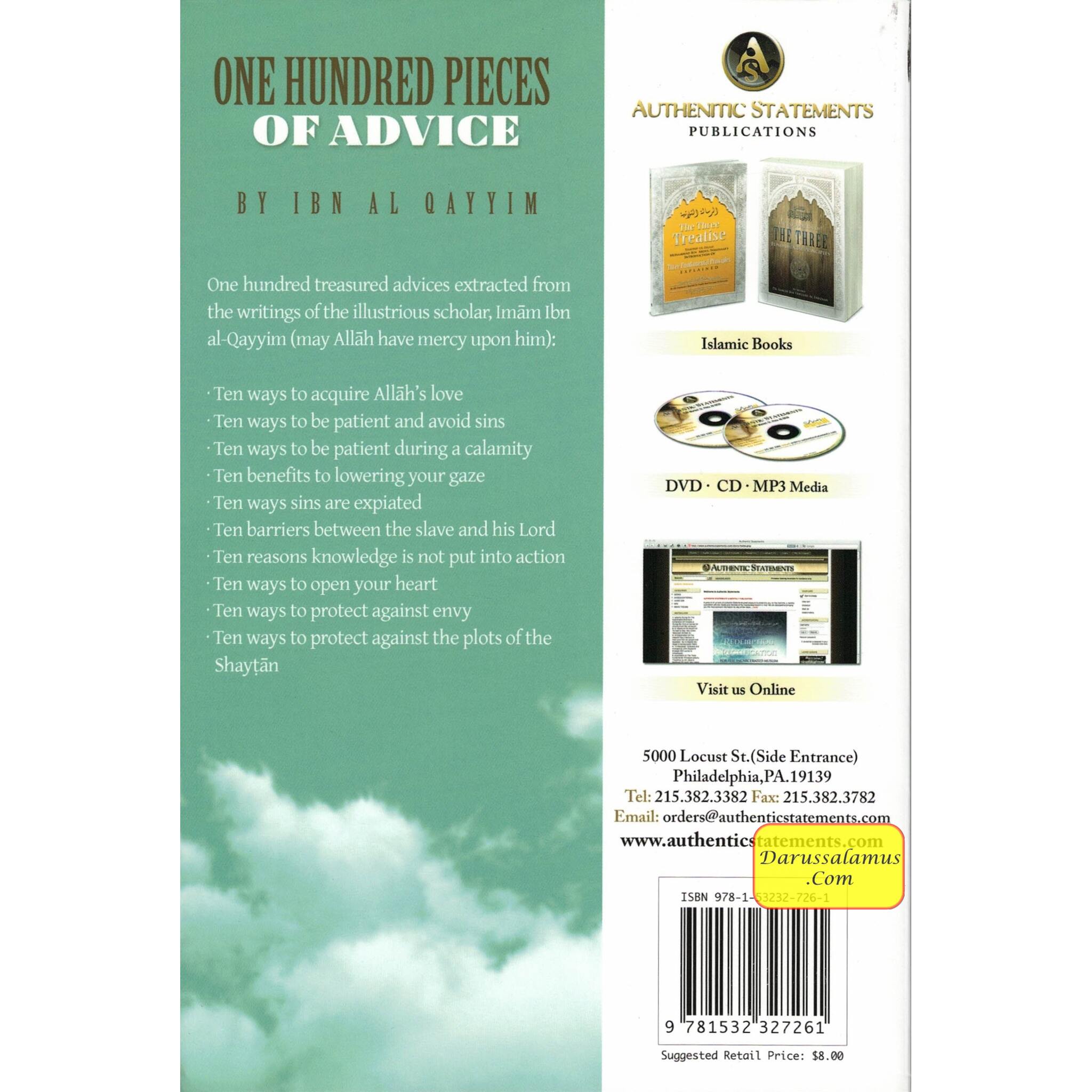 One Hundred Pieces Of Advice By Ibn Al-Qayyim、mySite、topwebapps