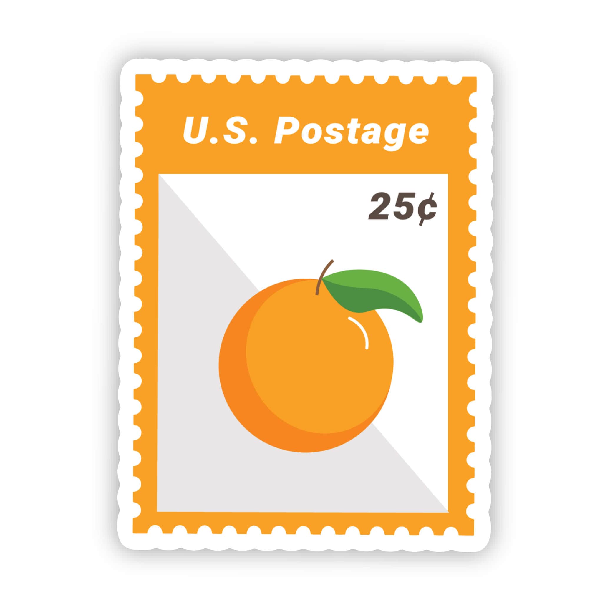  Orange US Postage Stamp Sticker、mySite、ghnorth