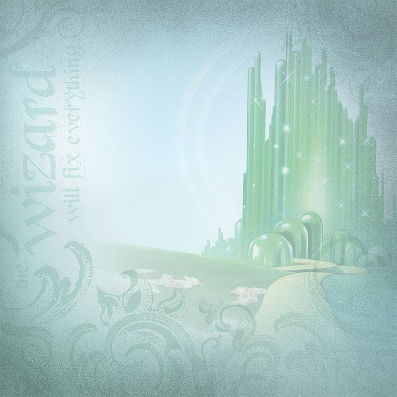  Scrapbook Paper - Wizard of Oz Emerald City、mySite、ghnorth