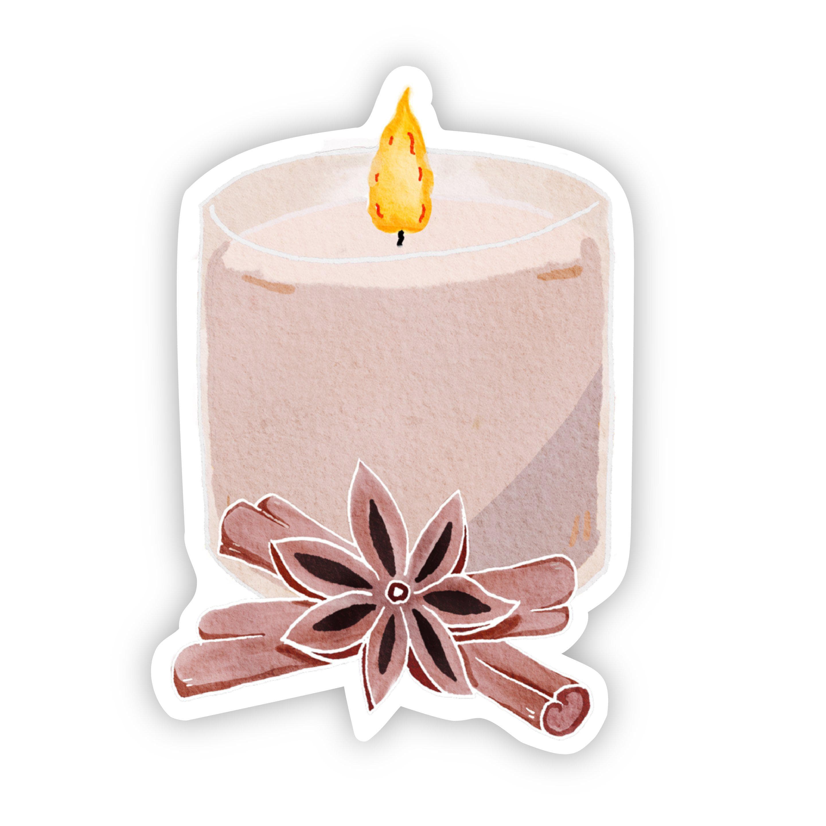  Scented Candle with Cinnamon Sticker、mySite、elrpsem3k