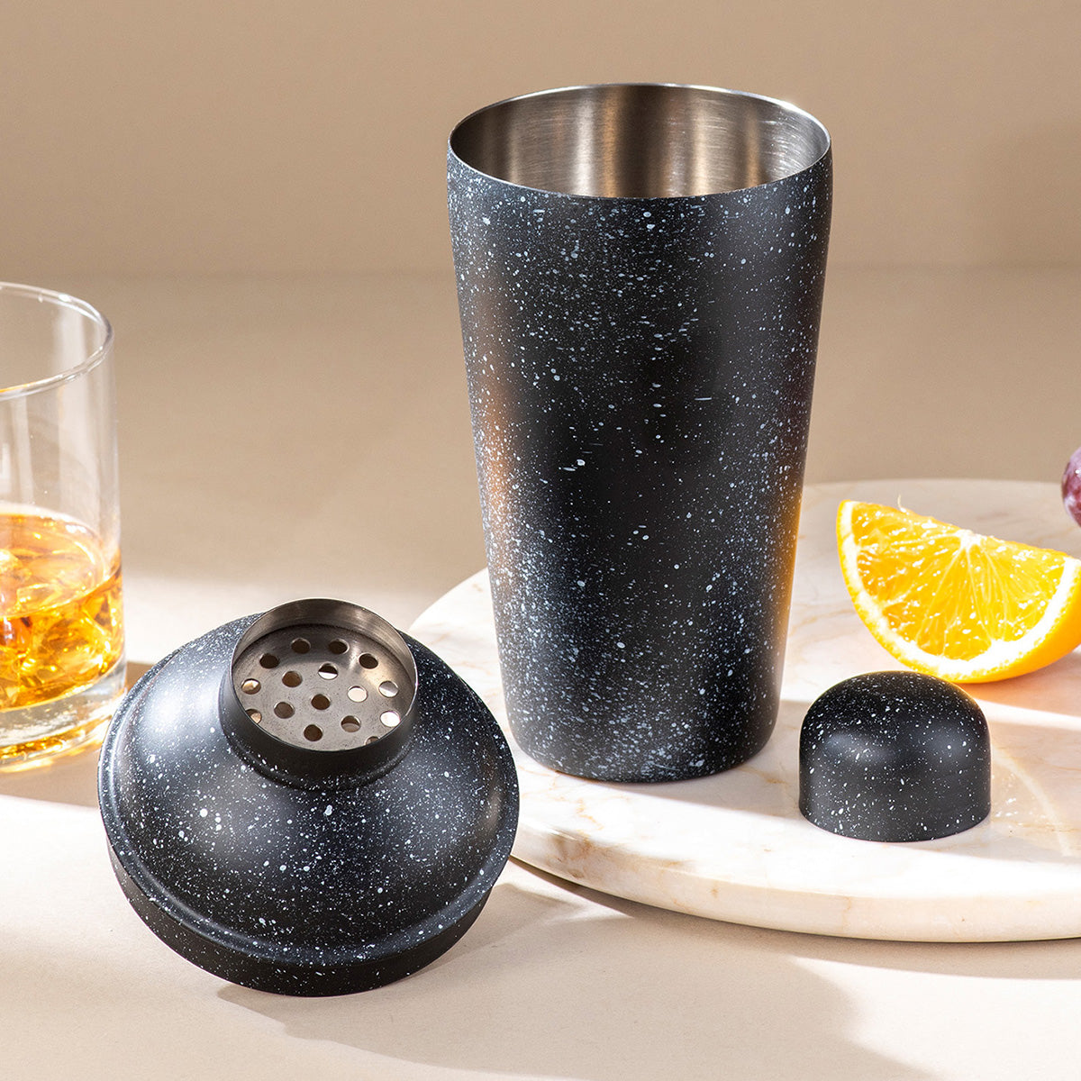 Stainless Steel Mocktail Shaker | Black | 550 ml、mySite、camillekostekn