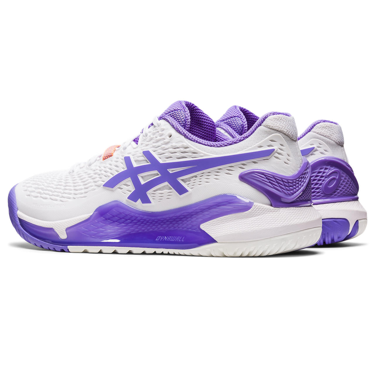 Asics Gel Resolution 9 Wide Women's Tennis Shoe (White/Amethyst)