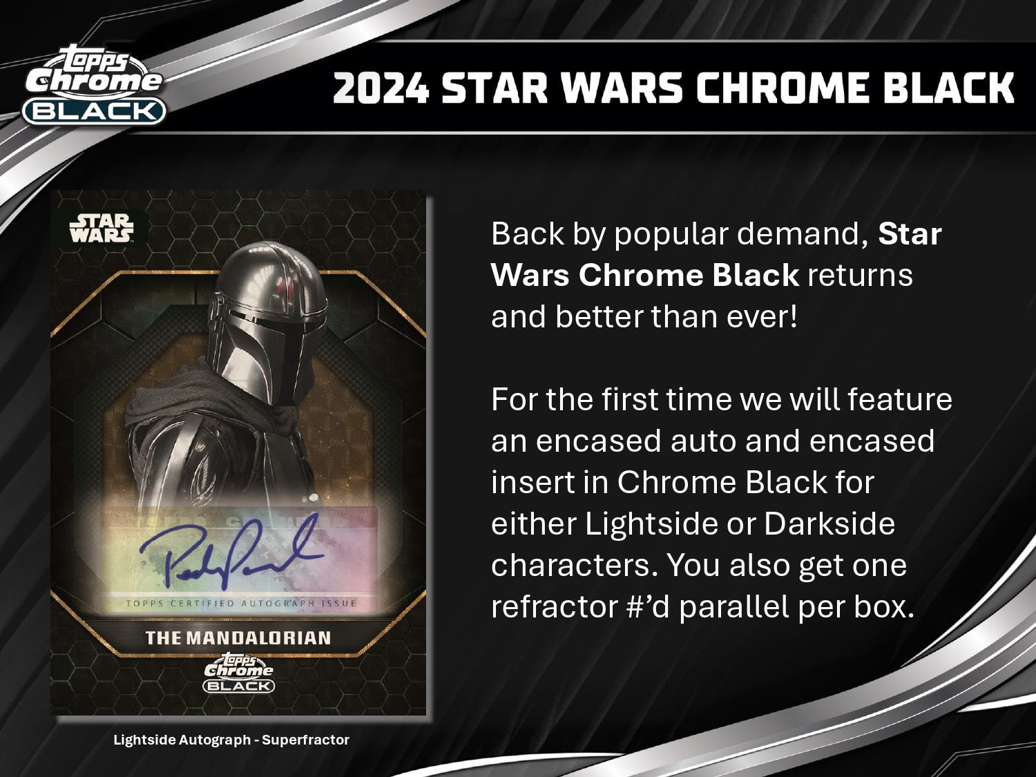 Topps Star Wars Chrome Black 2024 - Hobby Box、mySite、waistdrama