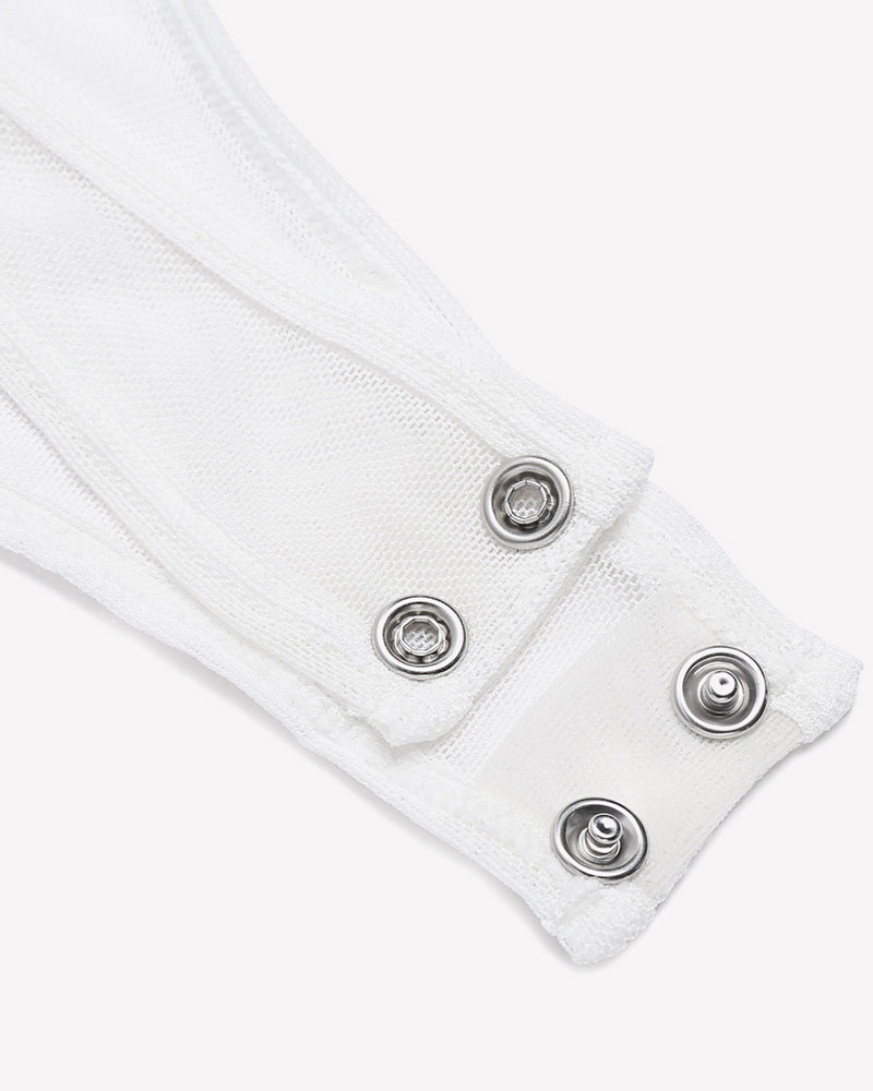 Sheer Sleeveless Ruched Mesh Bodysuits、mySite、bengalsvssteelers