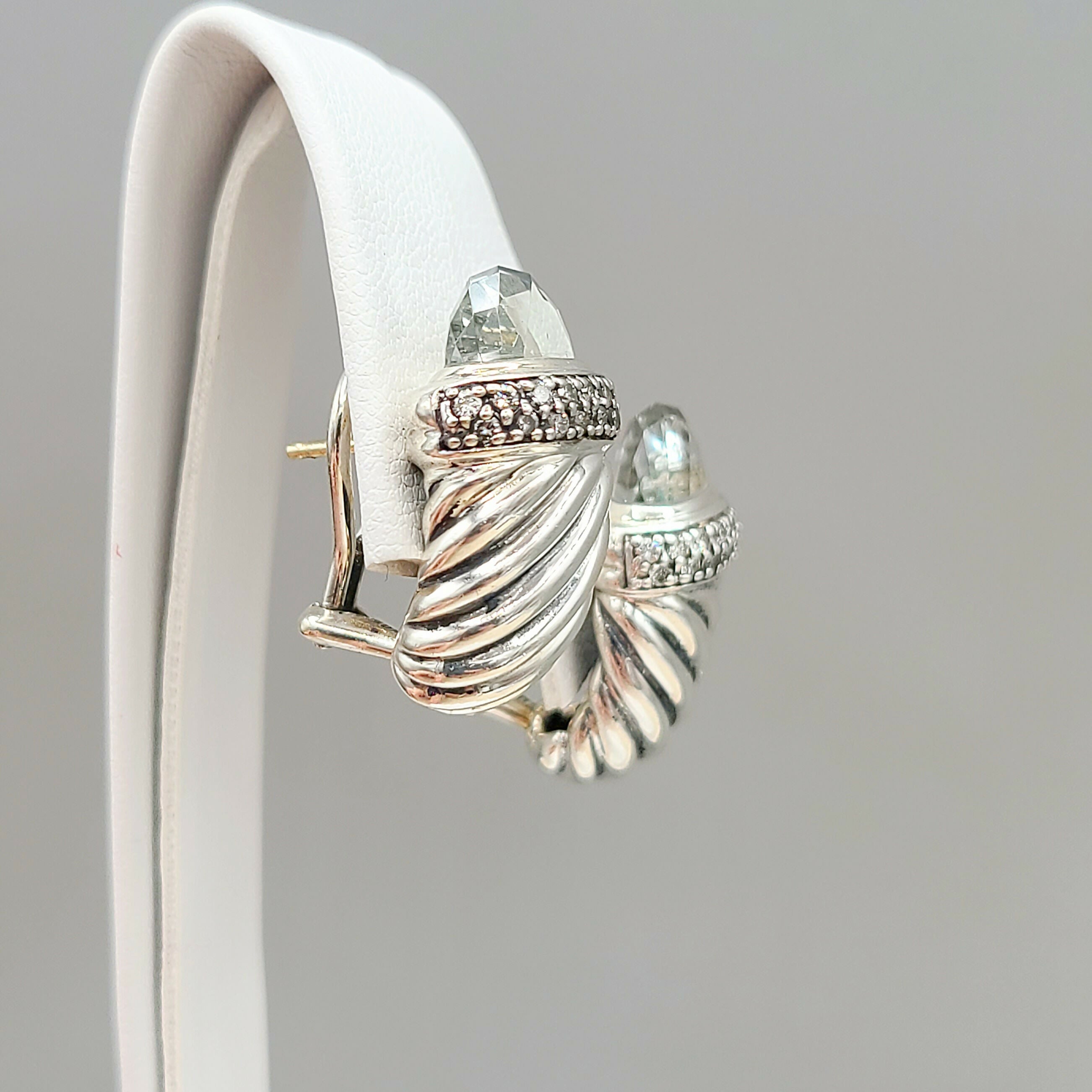 David Yurman Waverly Prasiolite Diamond Earrings、mySite、hinf8tx79